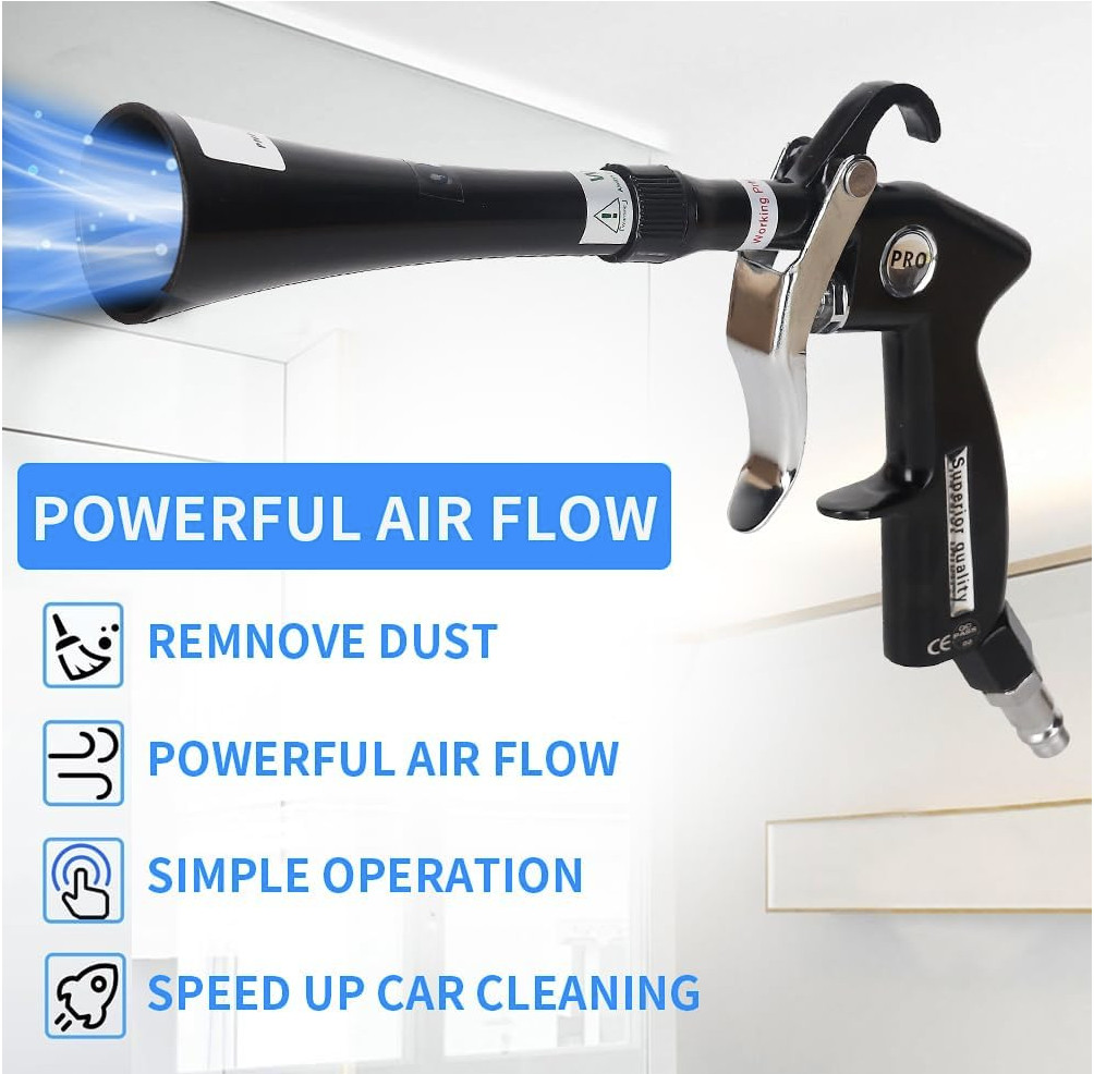 Car Cleaning Gun Detailing Interior Dryer Air Blow Gun, High Pressure Blower Gun
