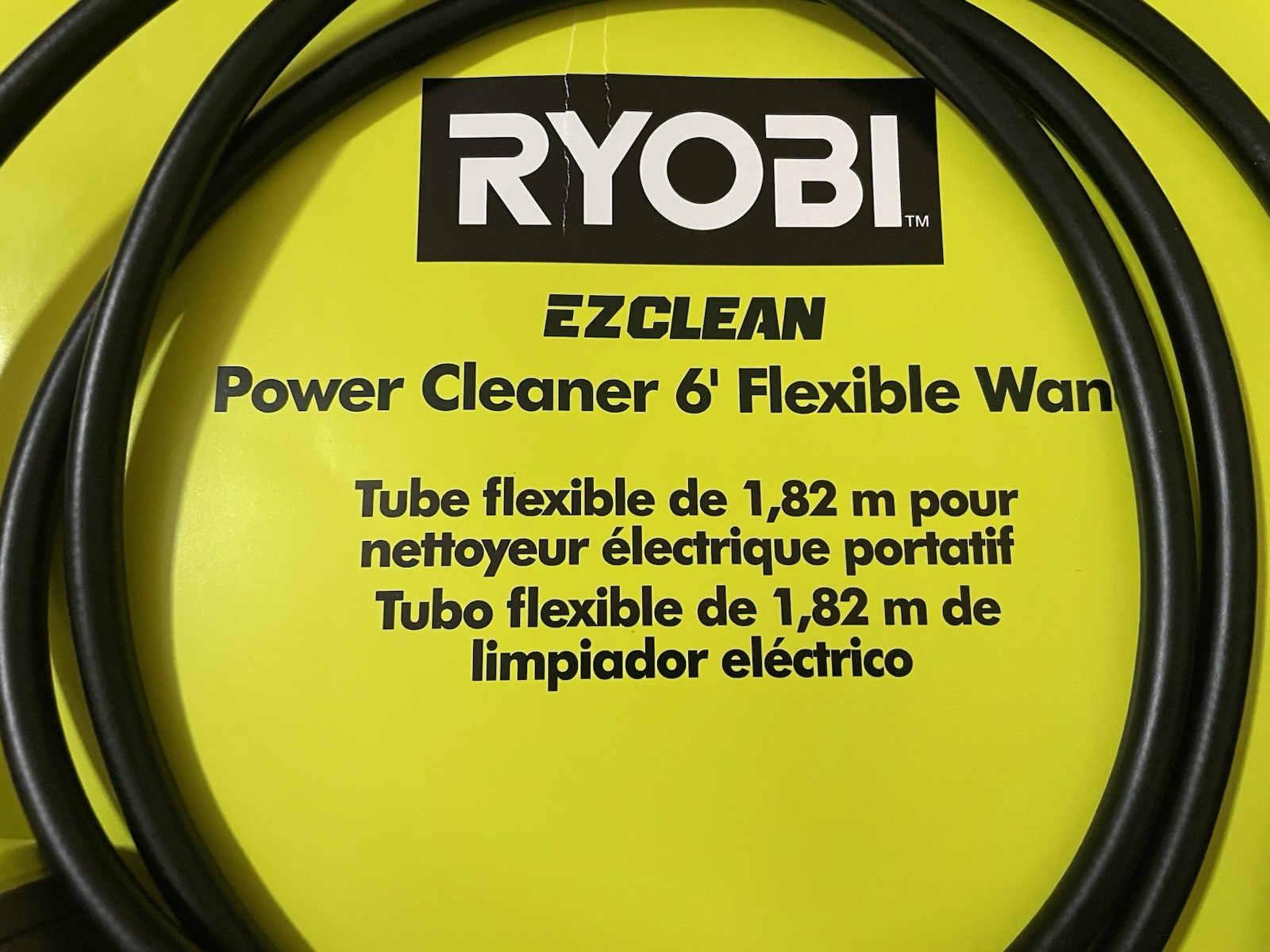 RYOBI 6′ Flexible Wand RY3112FW for Use w/ EZCLEAN Power Cleaners NEW