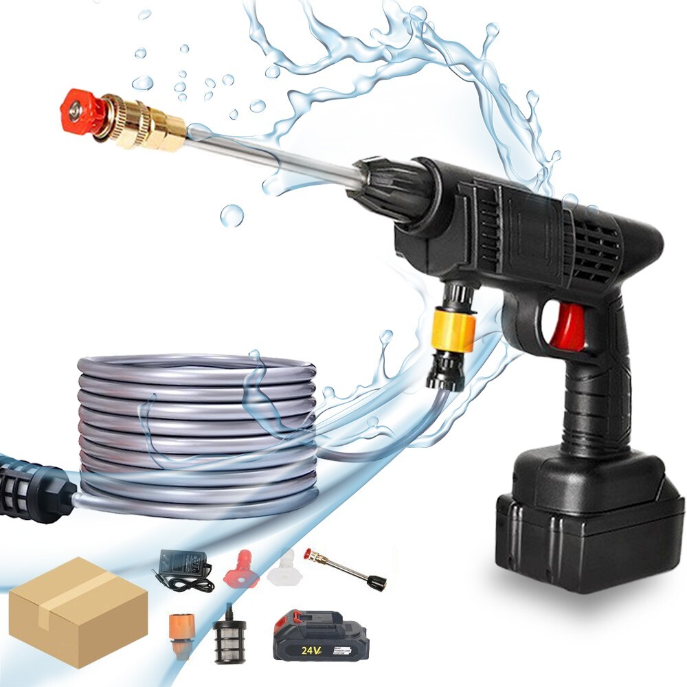 High Pressure Car Jet Wash Cleaner Water Gun 2000W 300 Bar + Battery 48V