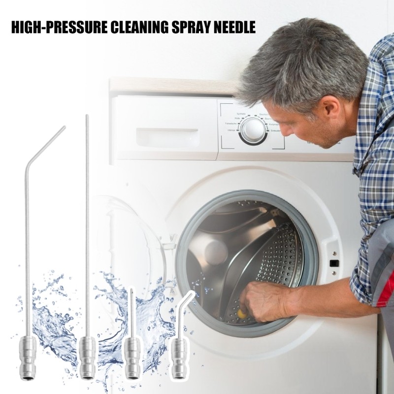 High Pressure Washer Sprayer Needle Stainless Steel Long Wand Flush Wand