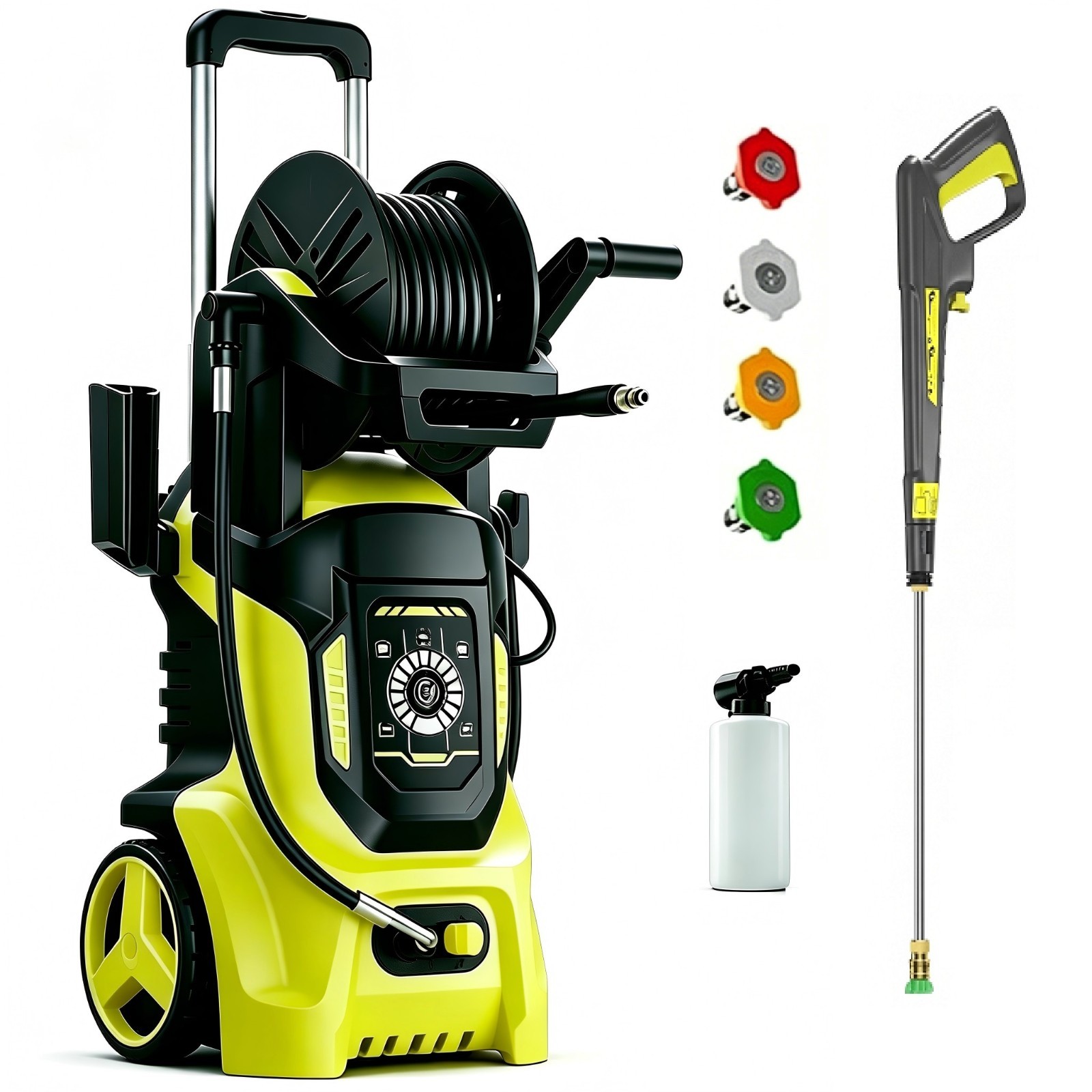 Pressure Washer 4500PSI 3.8GPM, 15-Level Adjustable Touch, 4 Nozzles, for Home