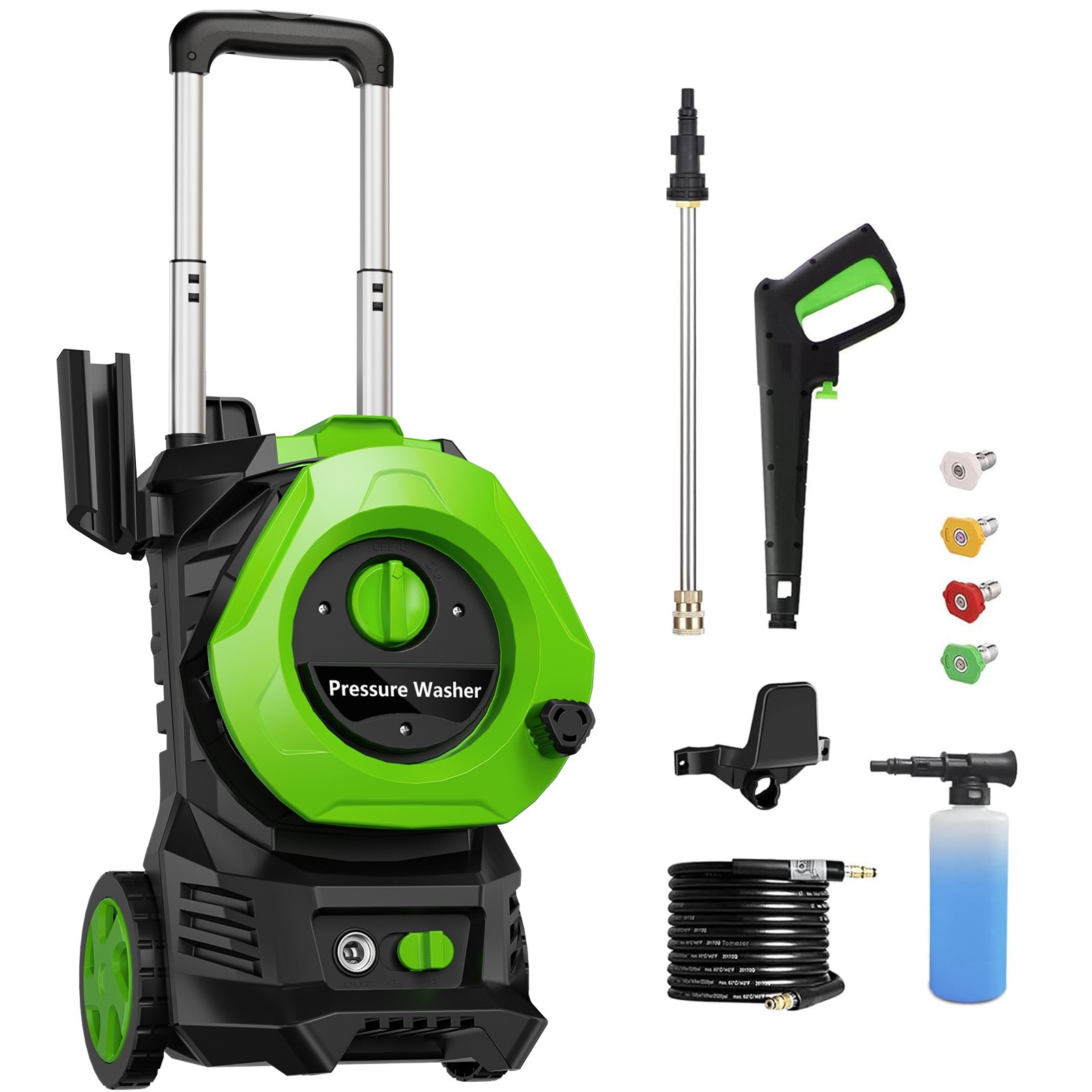 Pressure Washer 4200PSI 2.5GPM, Foam Cannon, Stainless Steel Lance, for Car