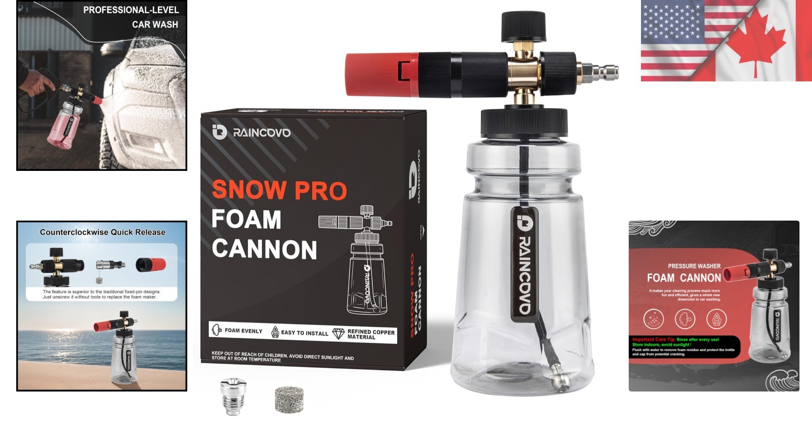 Superior Quality Foam Cannon with 1.1mm Nozzle – Creates Luxurious Snow Foam
