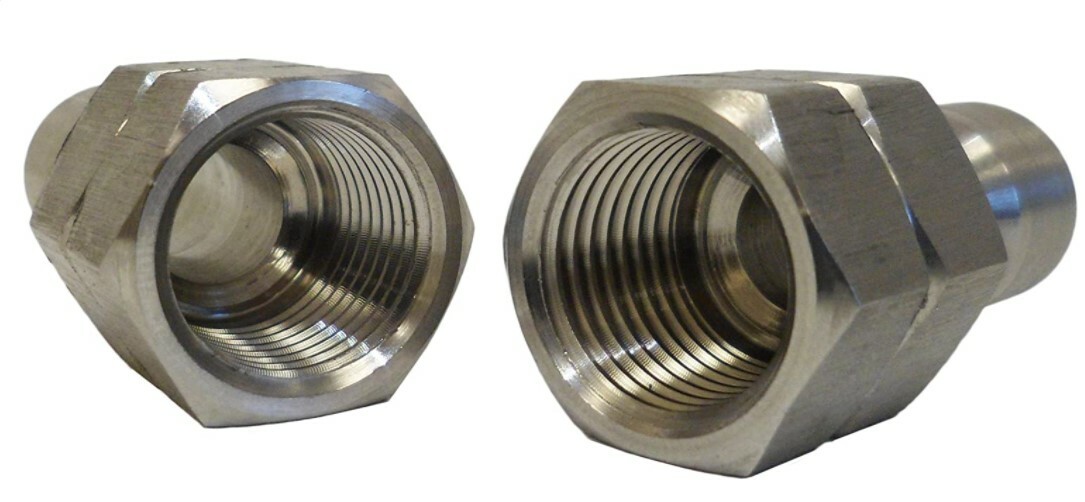 2PCS Ultimate Washer UW16-PW535E Female Nipple, Stainless Steel 3/8”, 5000 PSI