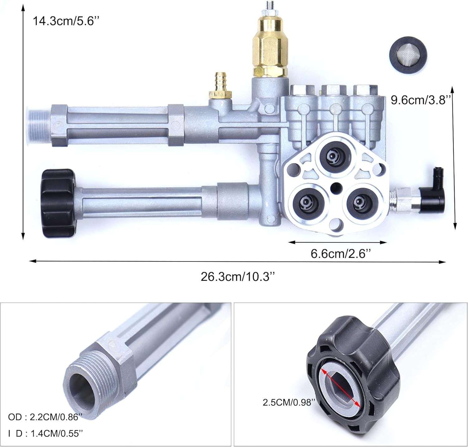 Troy Bilt Complete Pressure Washer Pump Head Assy For SRMW RMW2.2G24 RMW2.2G26