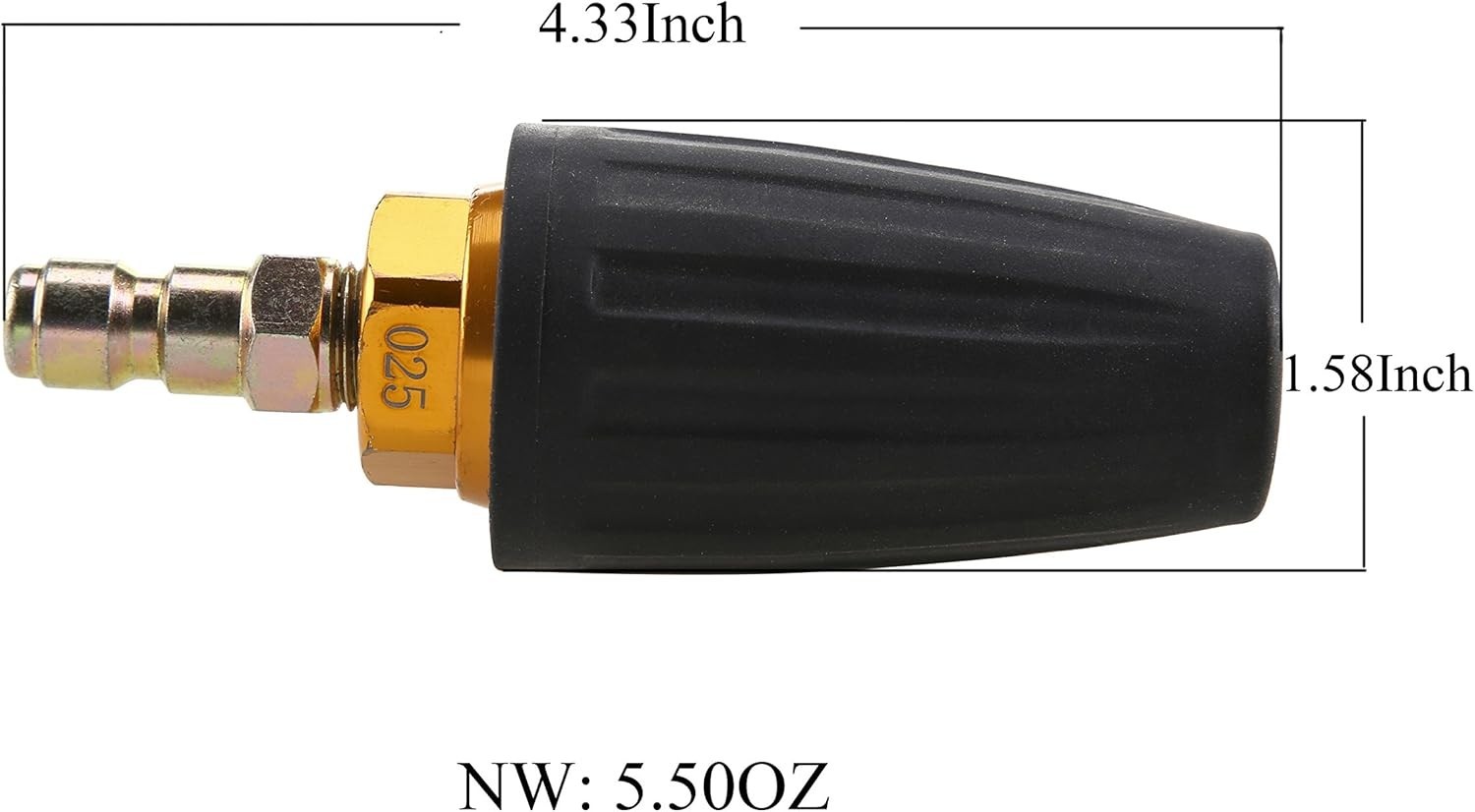Heavy Duty 2500 PSI Turbo Nozzle for Pressure Washers – Quick Connect Capability