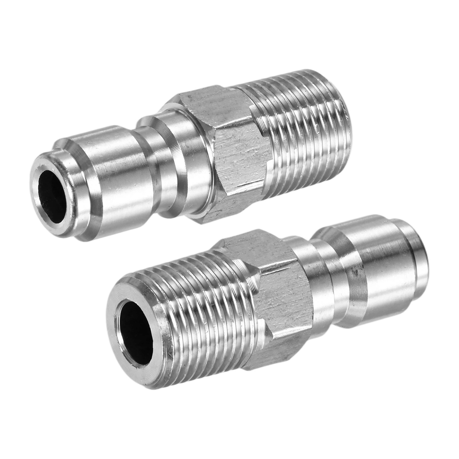 2-Pack Stainless Steel 3/8 Inch Male NPT Outer Thread Pressure Washer Coupler