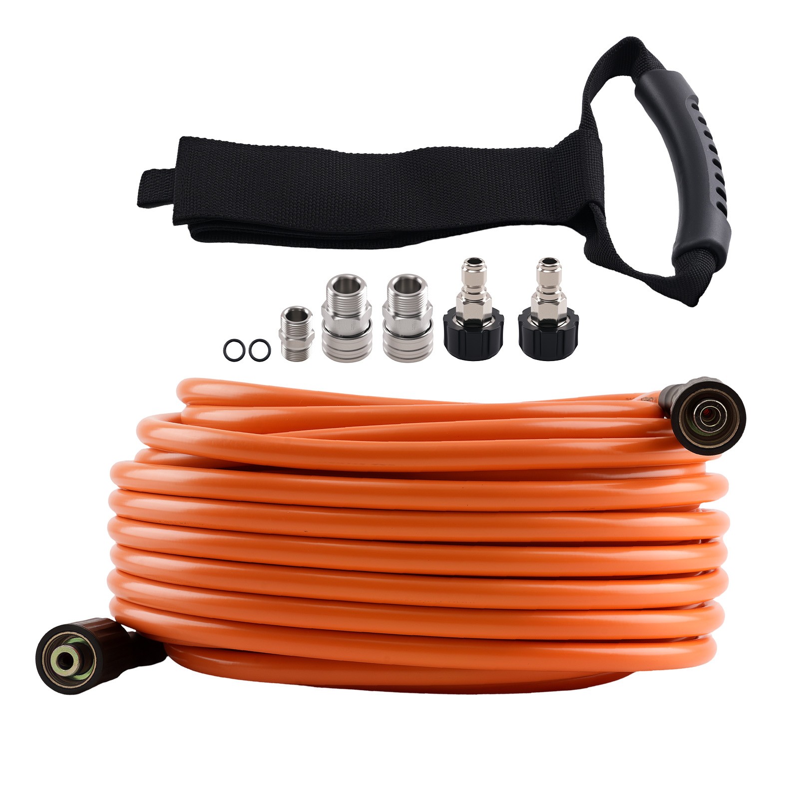 Pressure Washer Hose 100FT 5800PSI Extension Hose w/ M22 14mm to 3/8″ Adapter