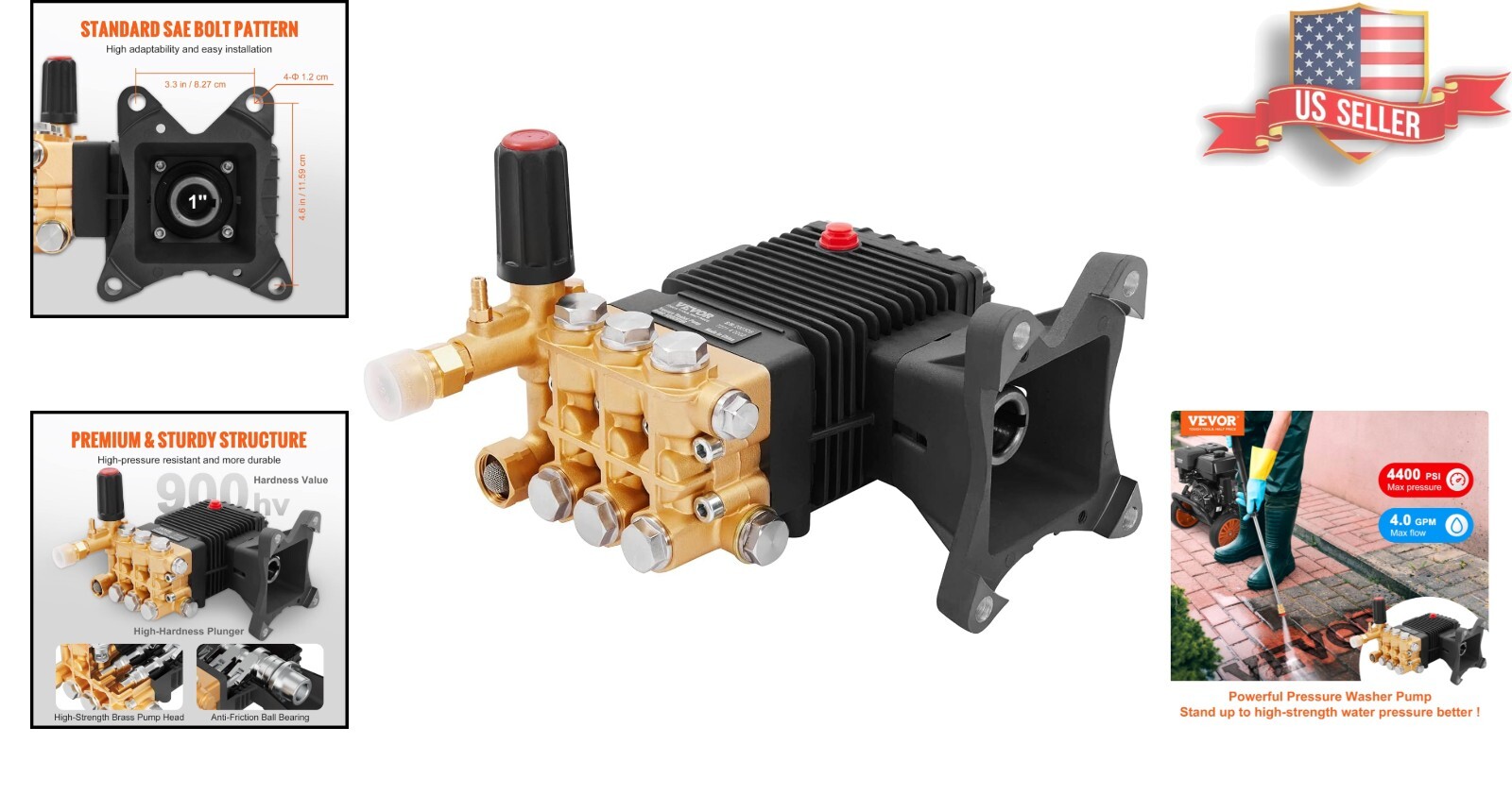 Durable 4.0 GPM Replacement Pressure Washer Pump – Compatible with Major Brands