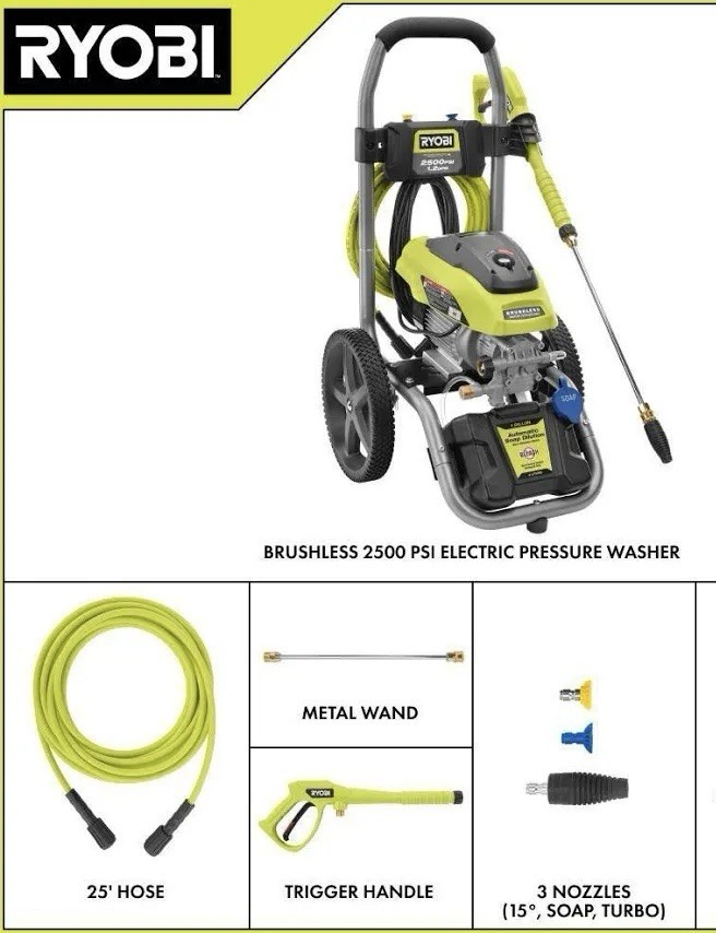 💥NEW SEALED BOX💥RYOBI RY142500 2500PSI 1.2GPM BRUSHLESS PRESSURE POWER WASHER!
