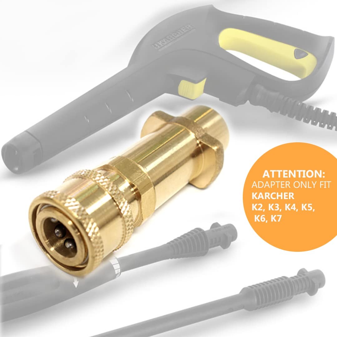Brass Pressure Washer Adapter,Short Pole for Karcher K Series,K2,K3,K4,K5,K6,…