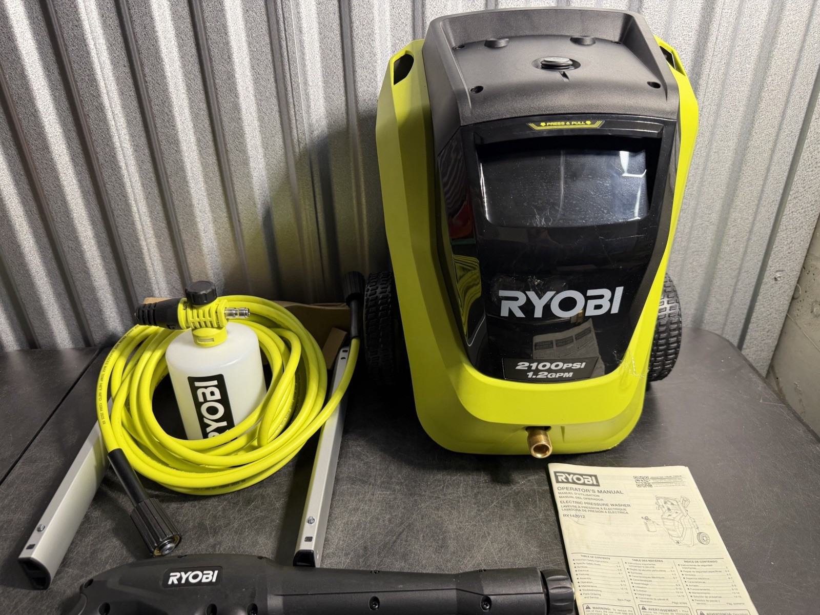 NEW RYOBI 2100 PSI 1.2 GPM Electric Cold Water Pressure Washer RY142012