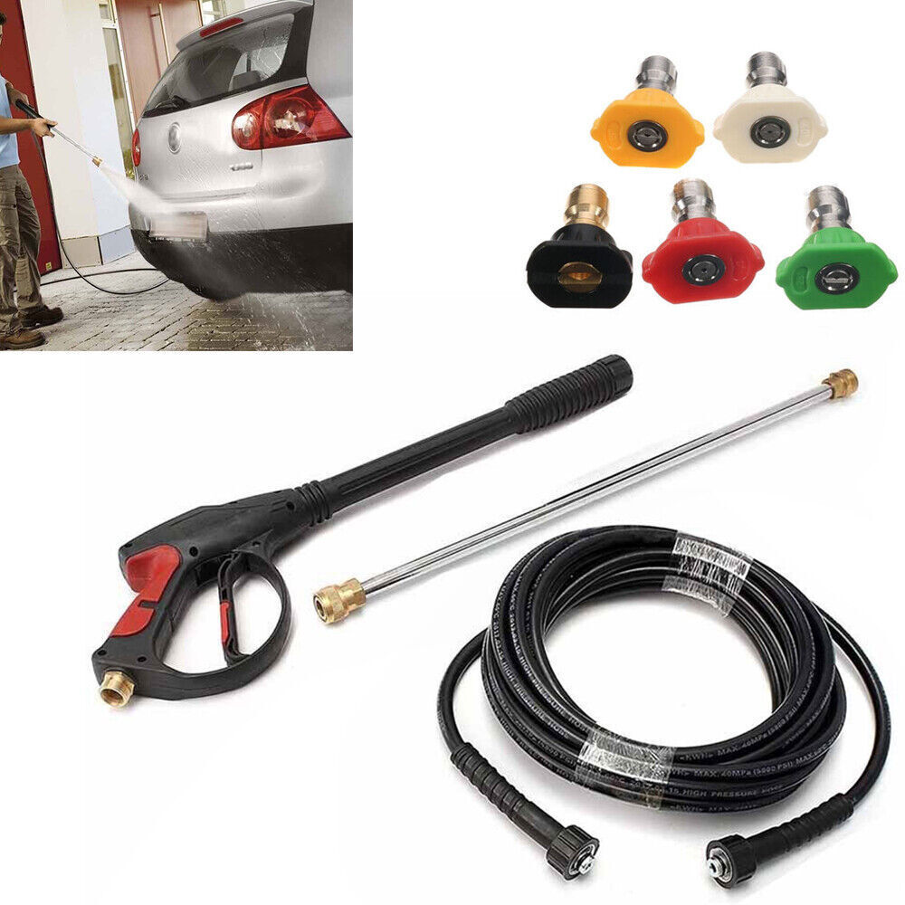 3000PSI High Pressure Power Washer Spray Gun Wand Hose Kit +5 Tips For Craftsman