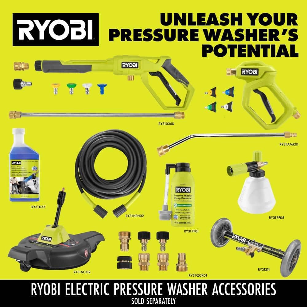 RYOBI 1800 PSI 1.2 GPM Cold Water Corded Electric Pressure Washer