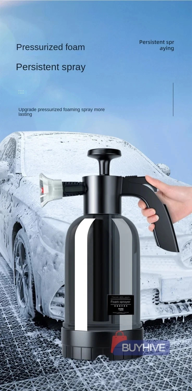 2L Hand Pump Foam Sprayer Pneumatic Washer Foam Snow Foam High Pressure Car Wash