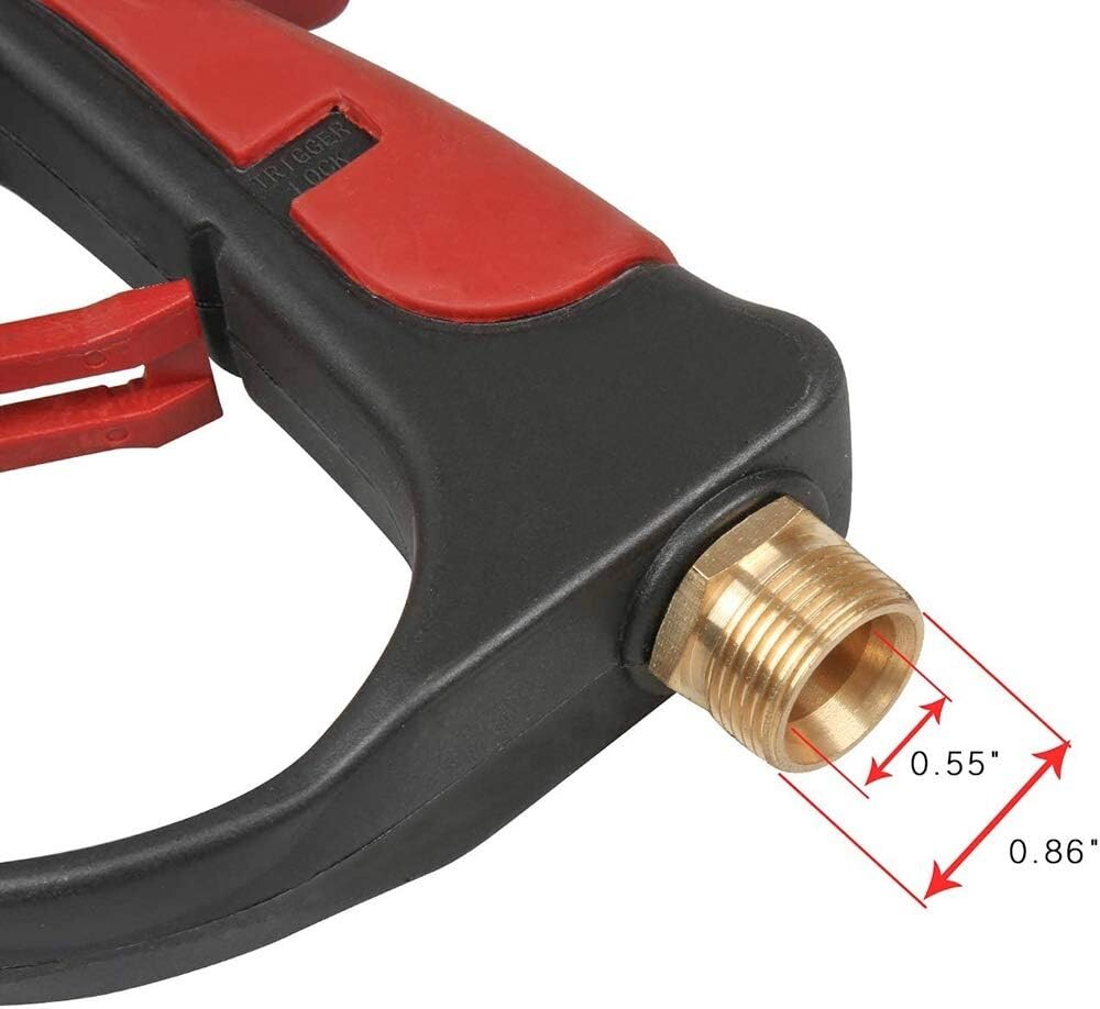 4000 PSI Pressure Washer Gun with 19″ Extension Wand and 5 Quick Connect Nozzles