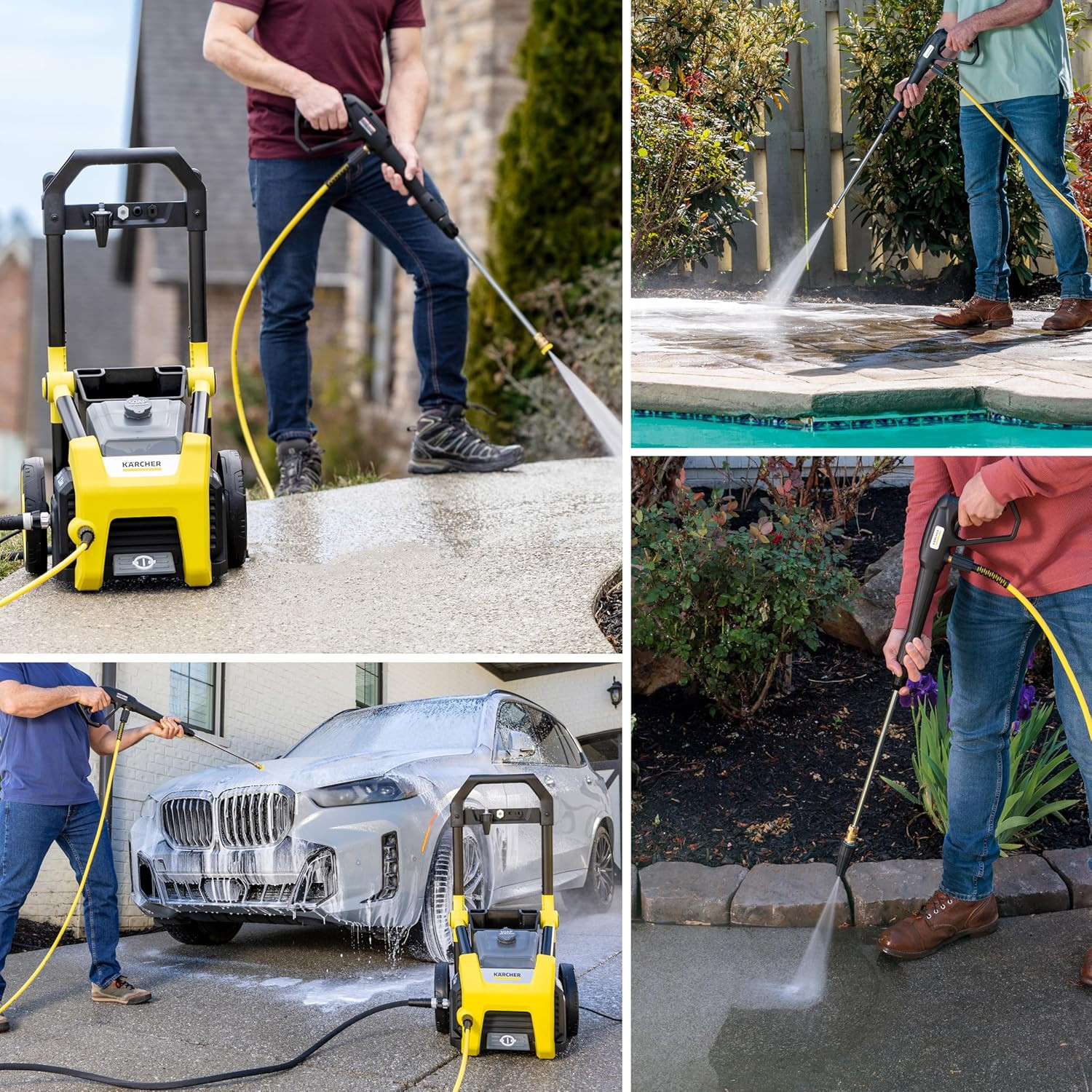 Kärcher K2100PS Pressure Washer – 3 Nozzles, Detergent Tank, 1.2 GPM