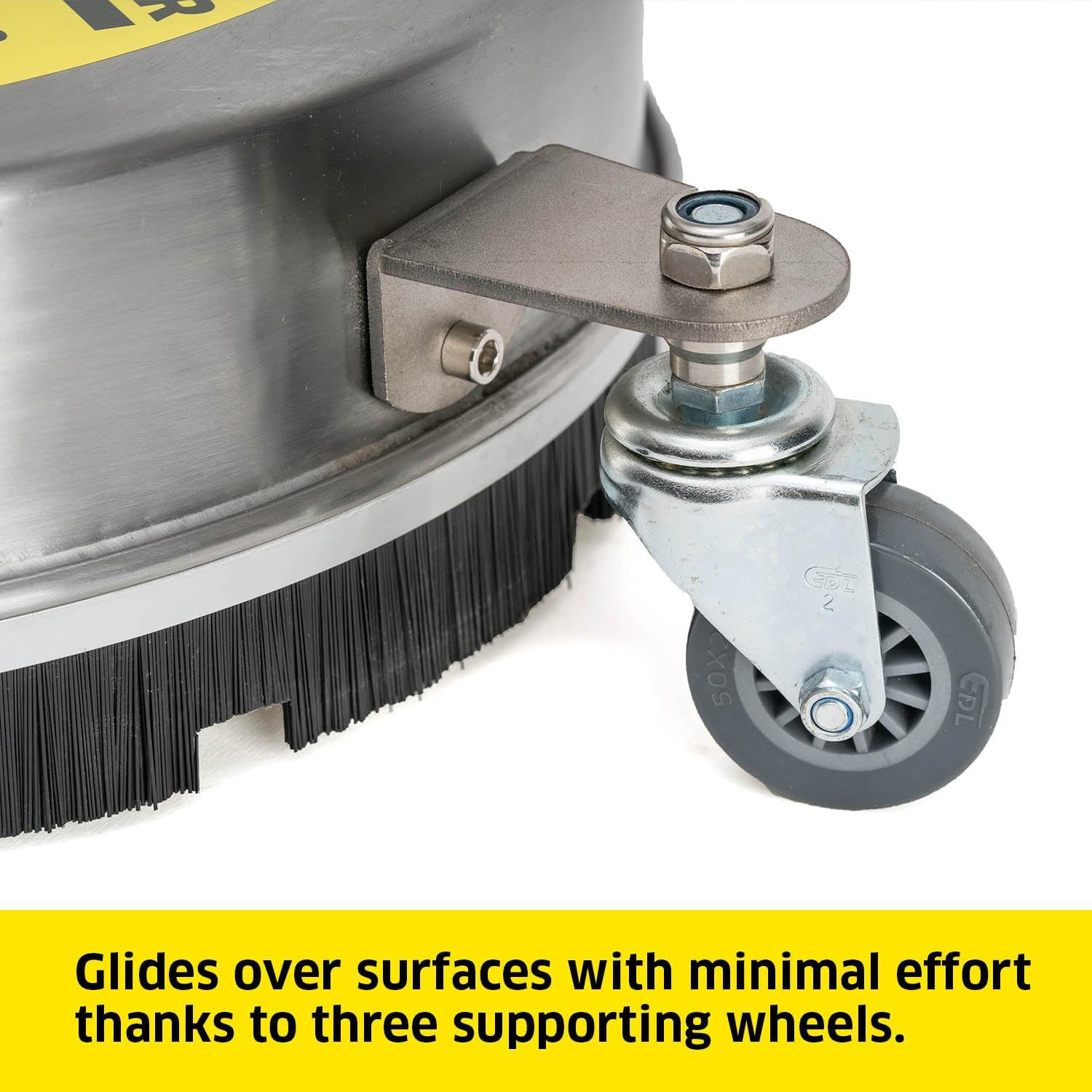 Pressure Washer Surface Cleaner 15″, 3 Wheels, Stainless Steel, Quick Connect, 4