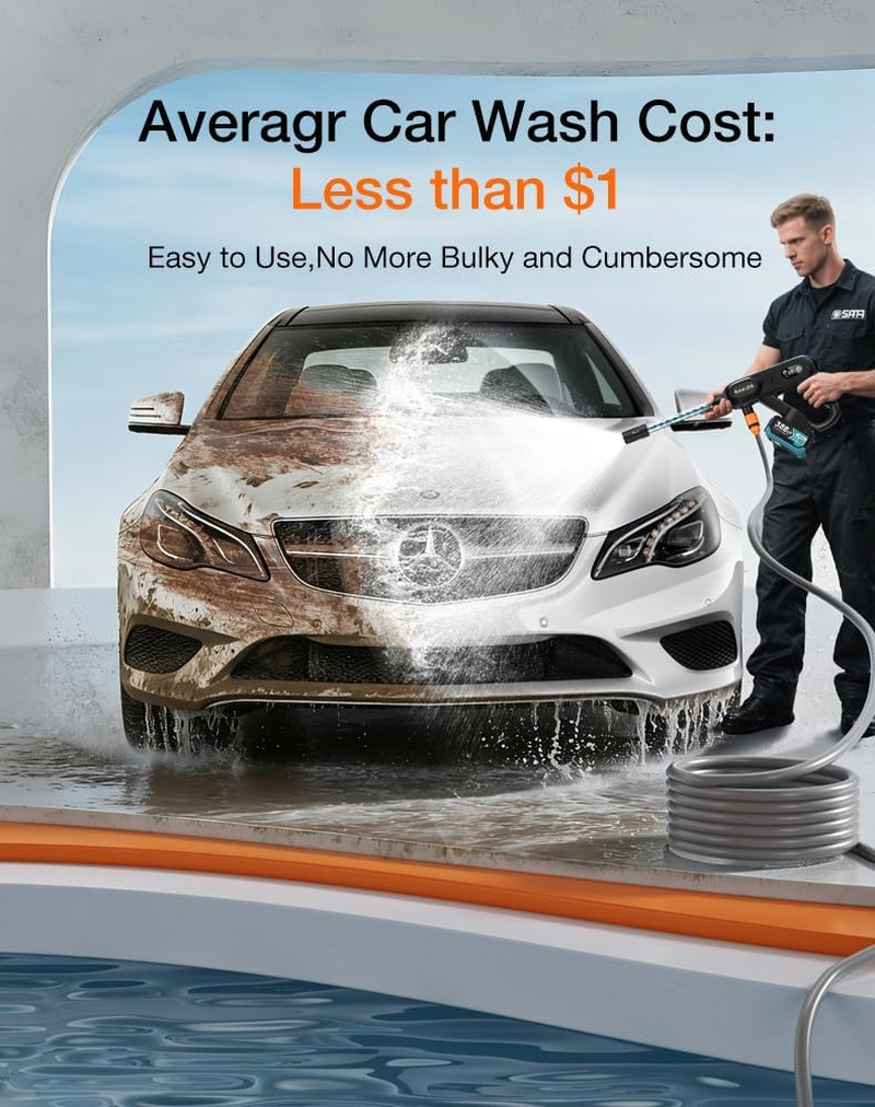 Ikewzbk Cordless Pressure Washer Battery Powered,1800 PSI Cordless Power Washer,