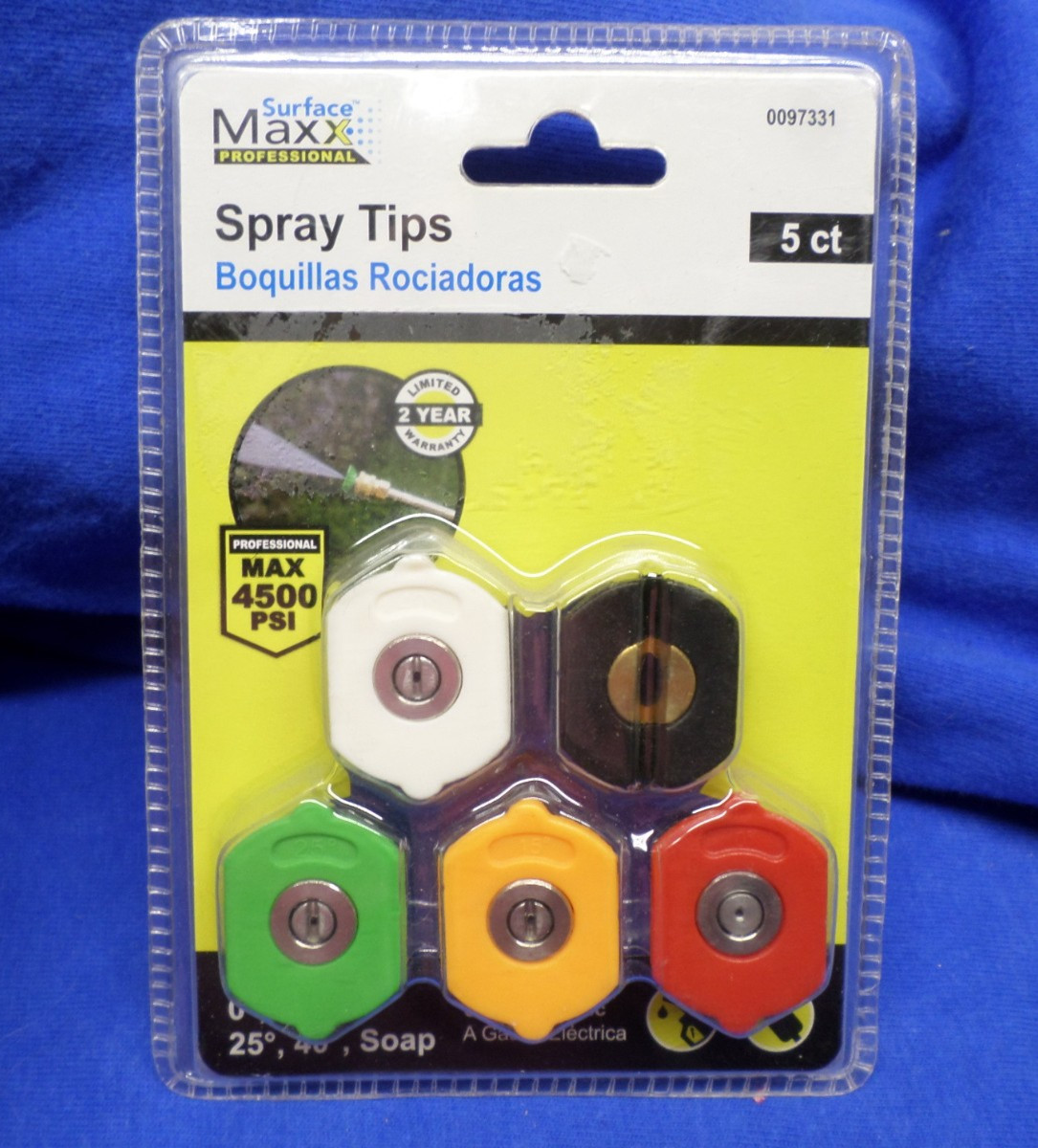 Surface Maxx Spray Tips for Gas or Electric Power Washer Max 4500 PSI 0097331