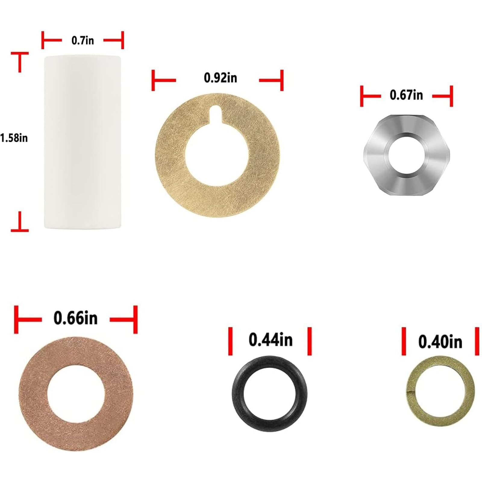 For Annovi Reverberi AR2546 Ceramic Plunger Repair Kit for RK RKA RKV 18mm Pump