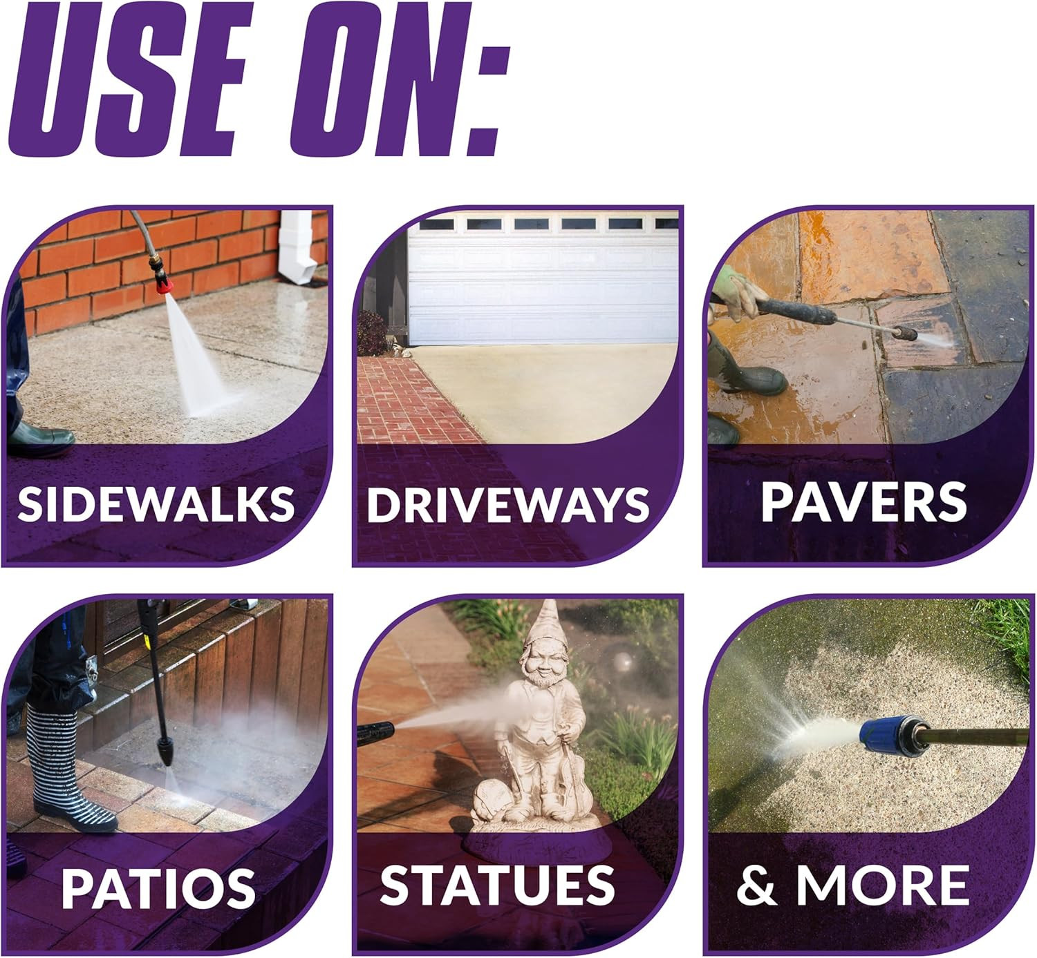 Oxy Solve Concrete and Driveway Pressure Washer Cleaner, Purple, Unscented, 128