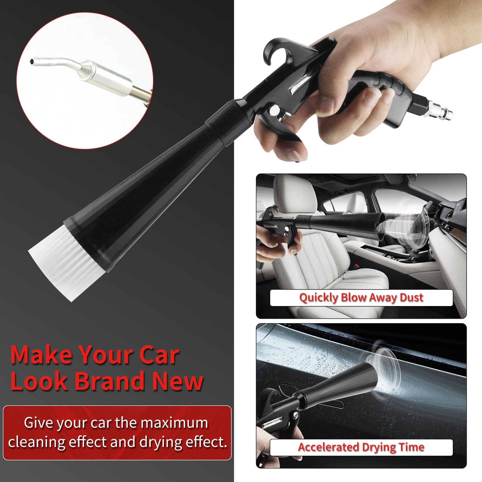 HANDY High Pressure Car Interior Cleaning Gun Dryer Bearing Type