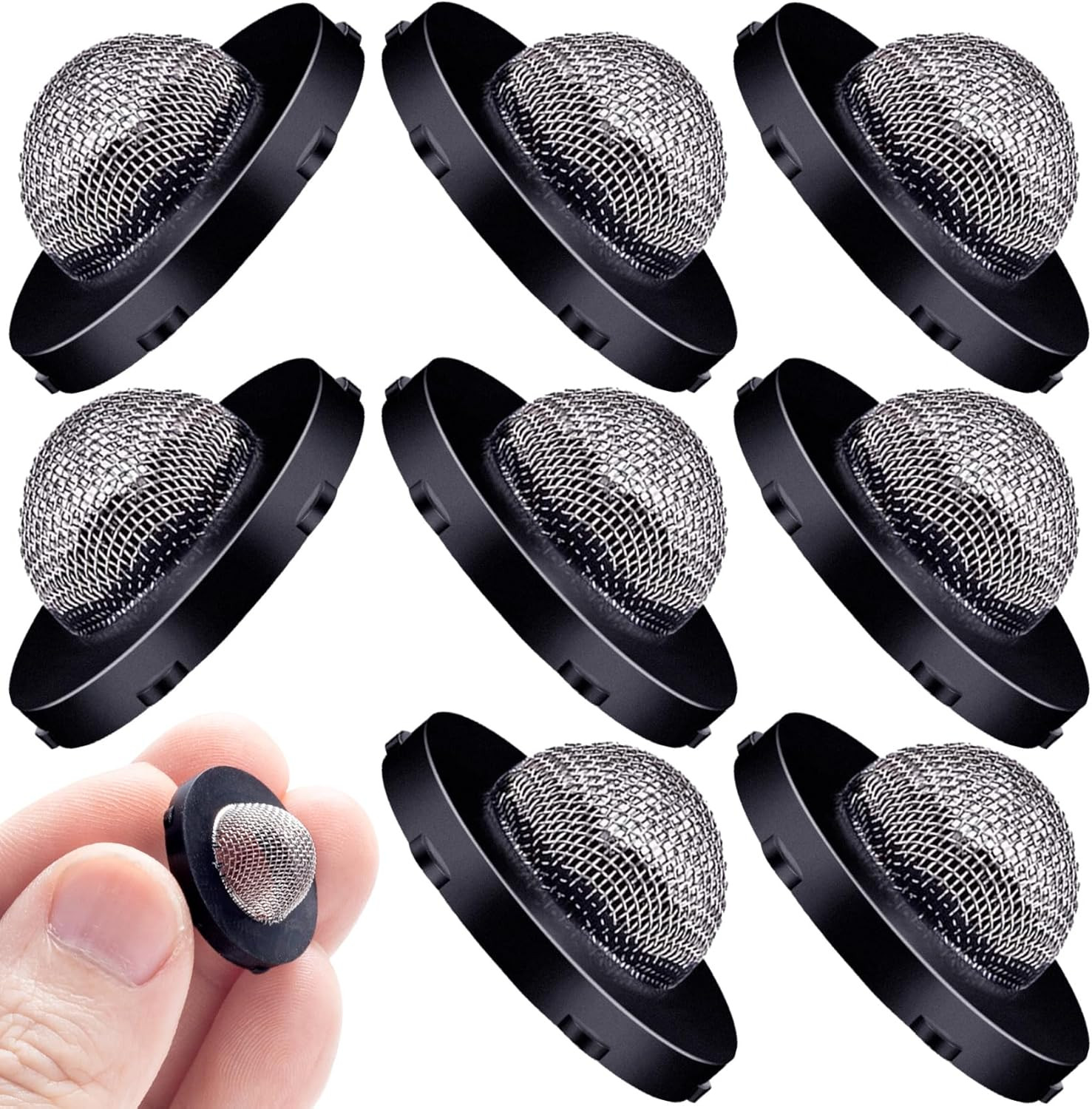 8PCS Hose Water Filter Washers, Stainless Steel Inlet Hose Washer with Screen, G