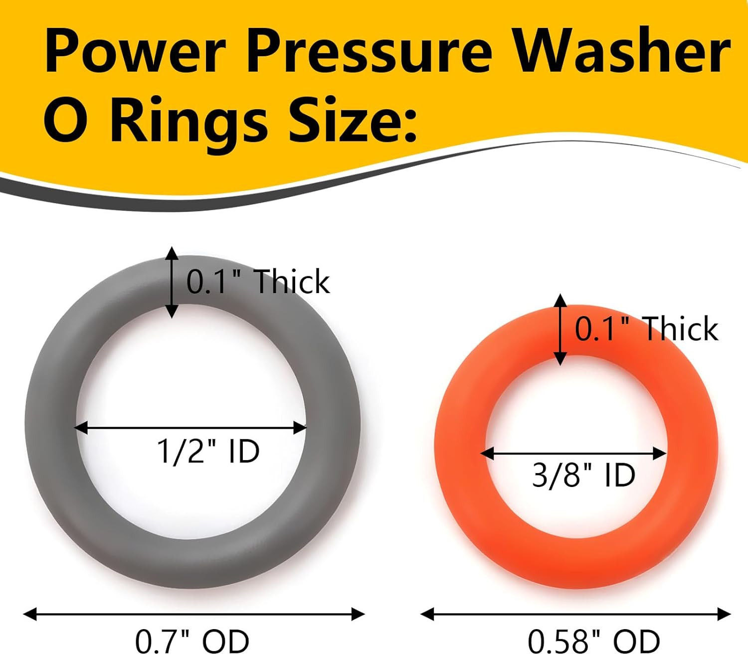84Pcs Power Pressure Washer O Rings & Washers Kit Screen Filter Washer 5 Sizes
