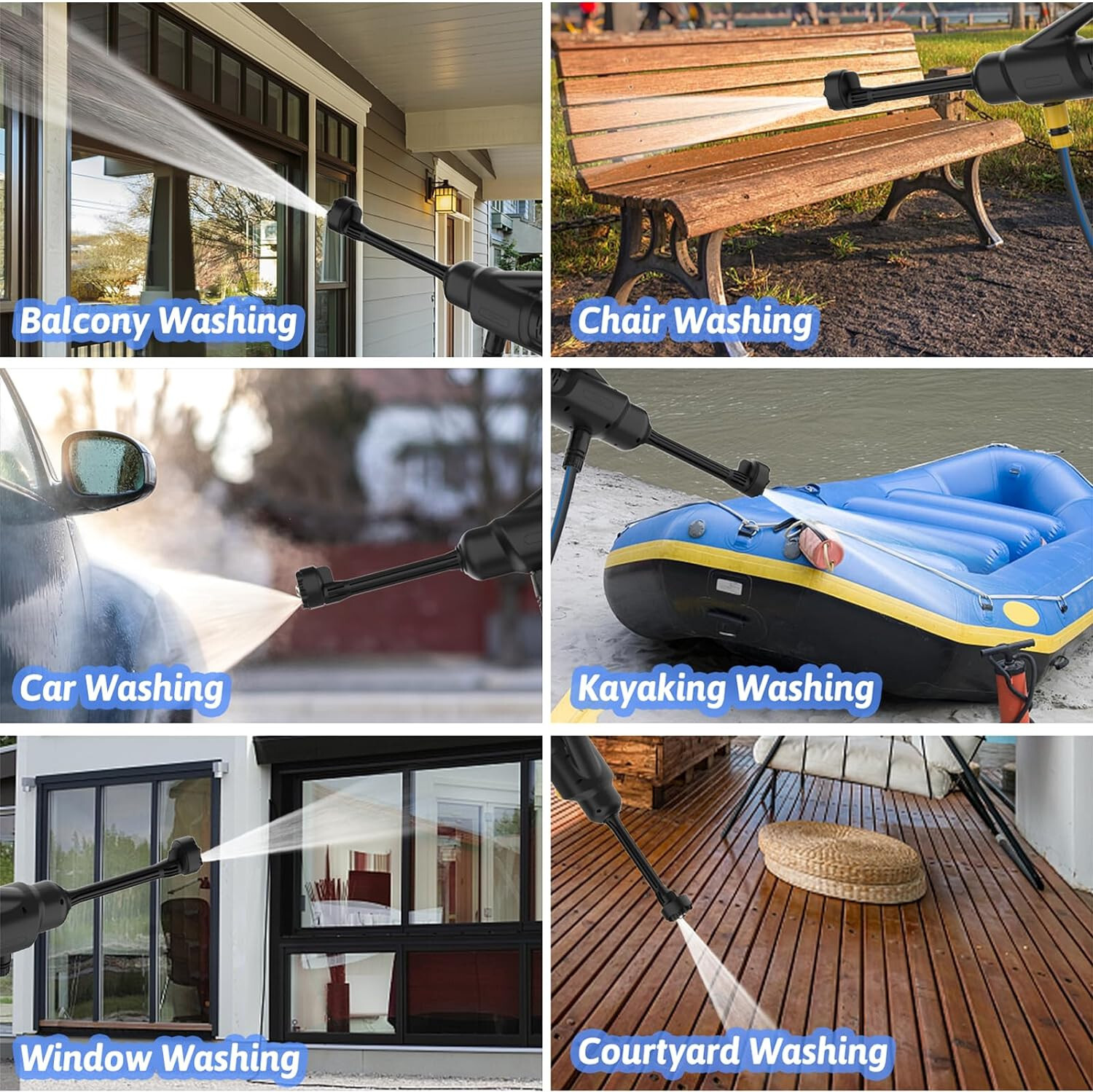 Cordless Pressure Washer, Portable Power Cleaner With 21V Battery & Charger
