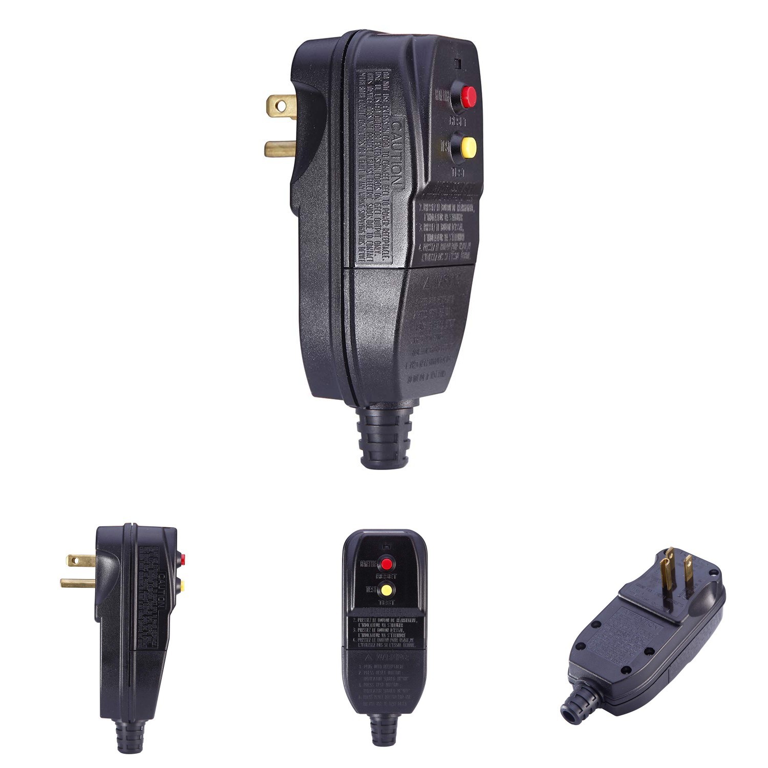 Replacement GFCI Plug Pressure Washer Pool Pump 15A 3 Prong Circuit Breaker