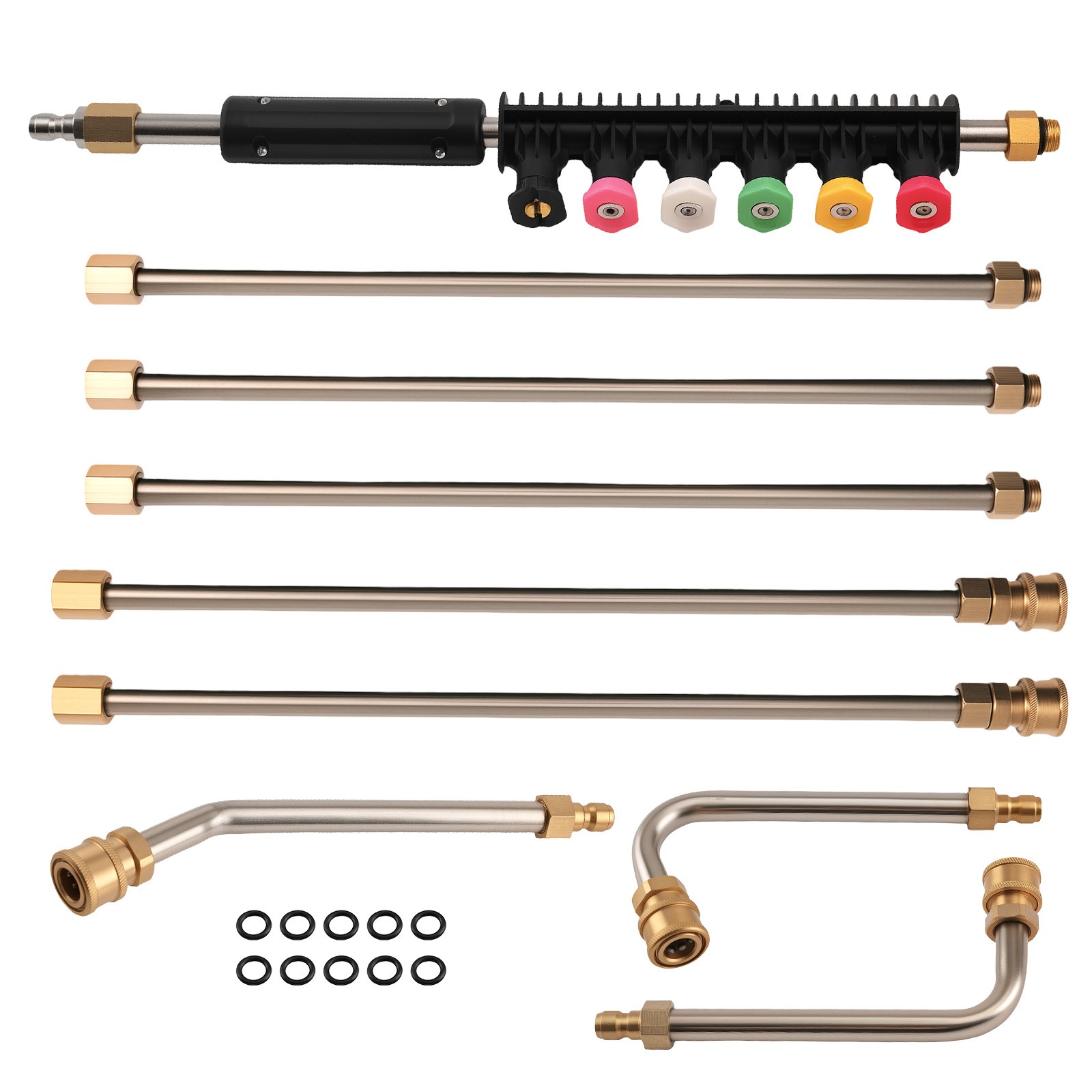 4000PSI High Pressure Washer Wand 97inch Extension Lance Gutter Cleaner Nozzle