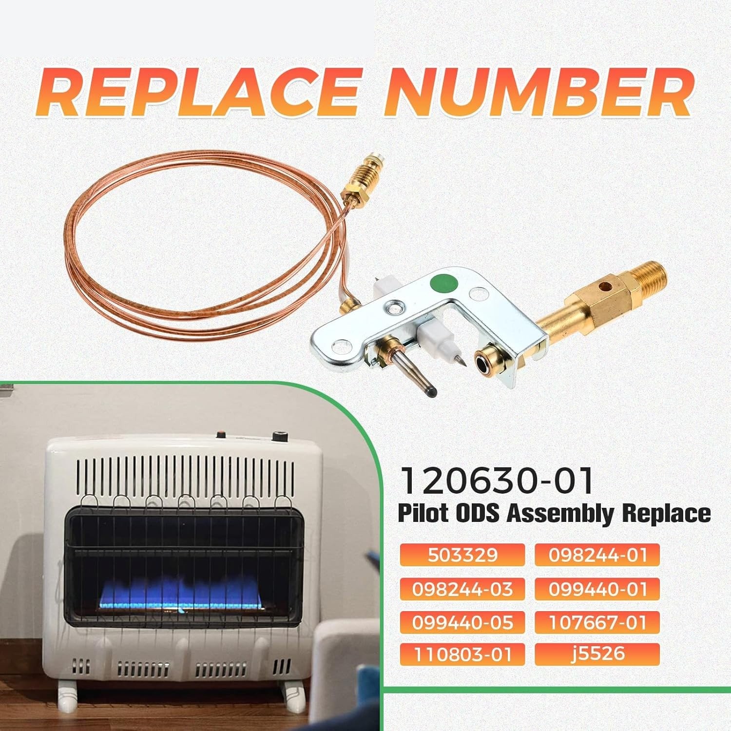 For Vent Free Natural Gas Wall Heater Natural Gas Pilot ODS Assembly 120630-01