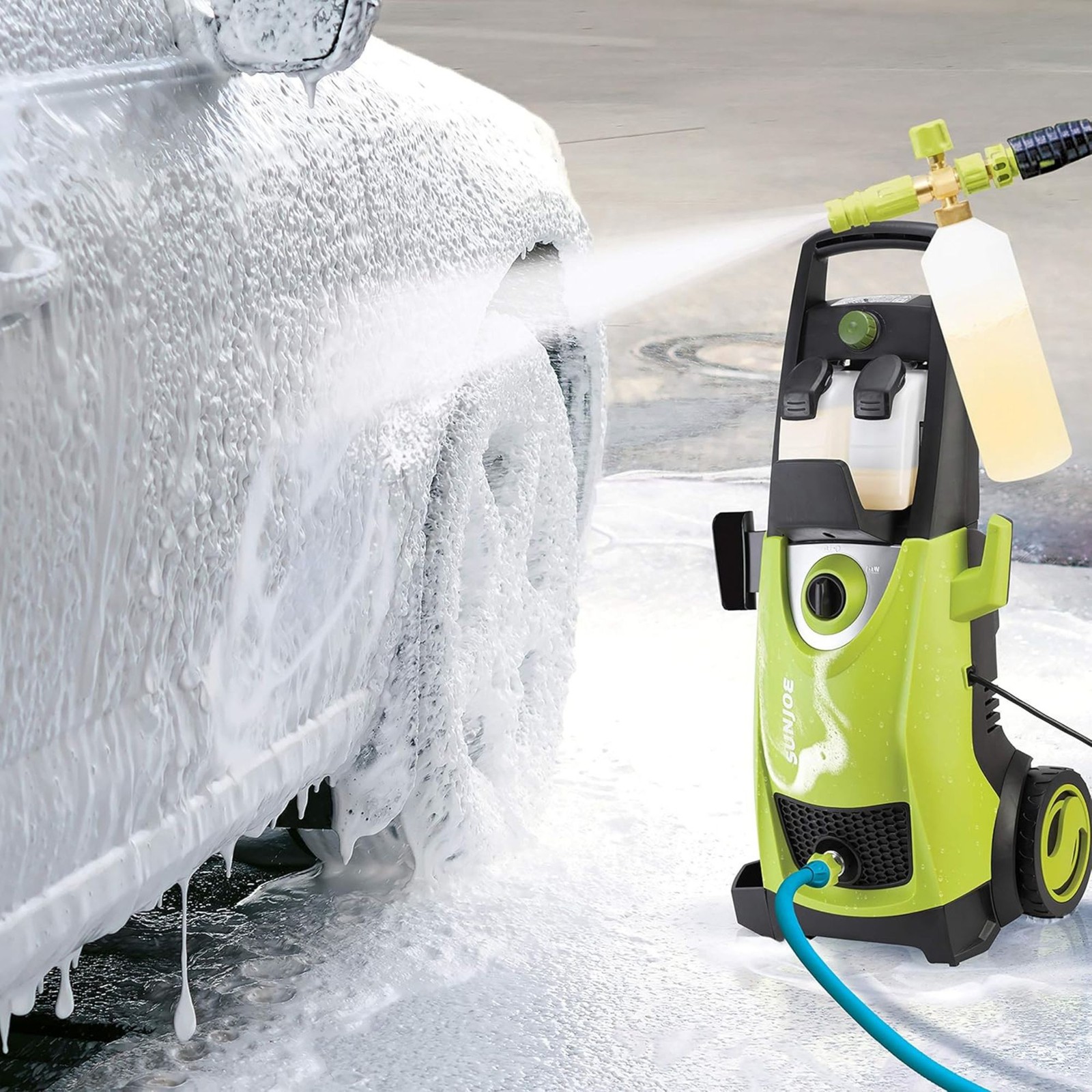 Sun Joe Electric Pressure Washer with Wheels and 3 Pack Pressure Washer Cleaner