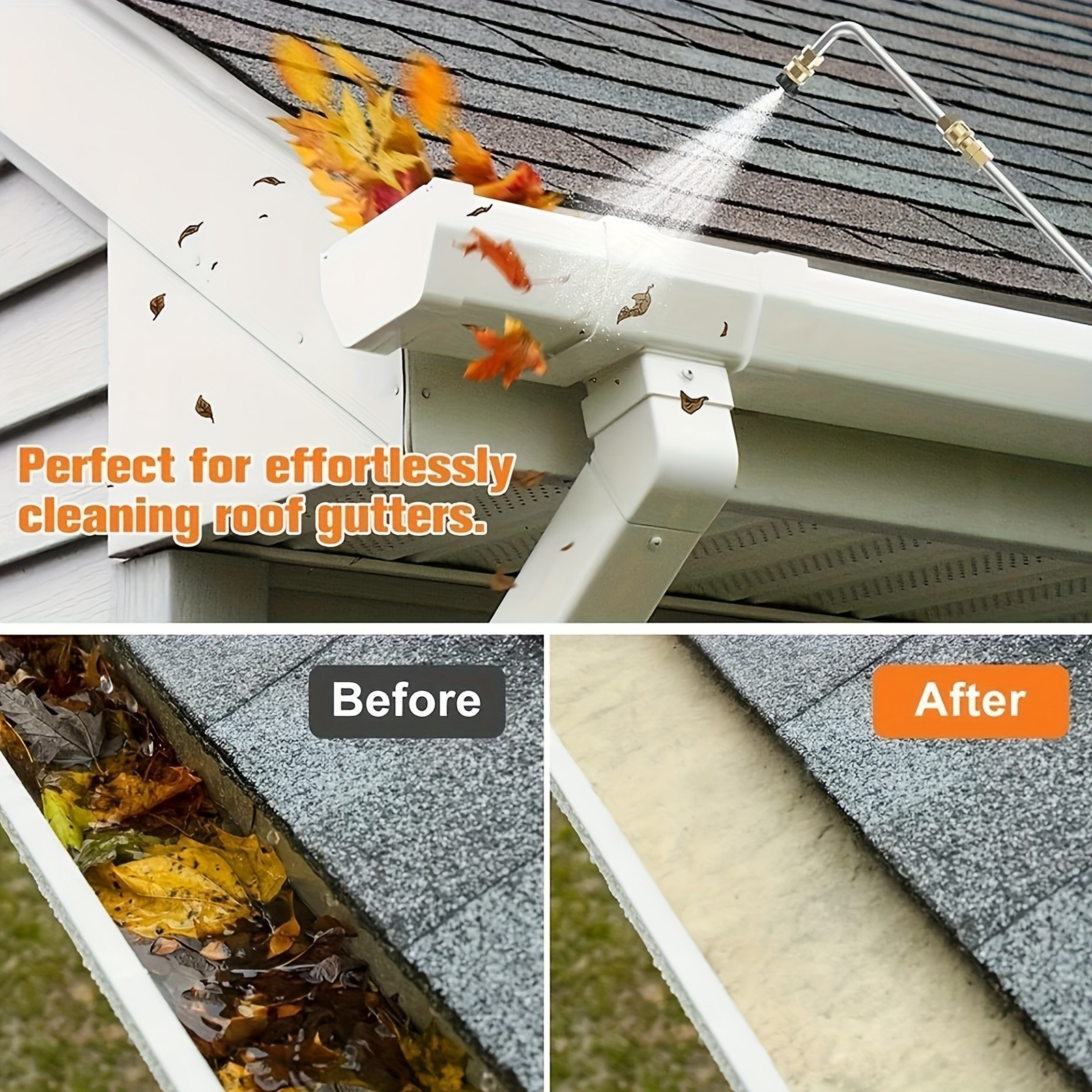 High Pressure Washer Wand Kit – Multi-Use for Roof, Car & Gutter Cleaning