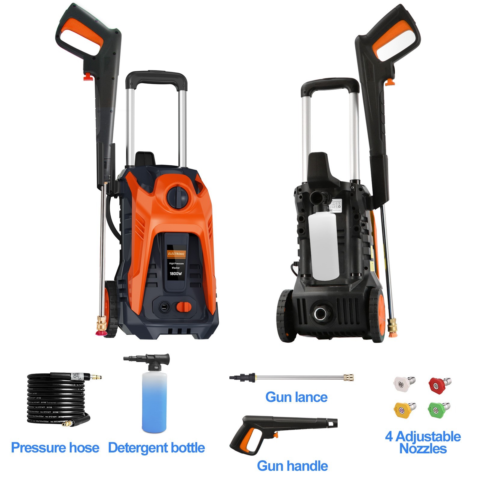 4200PSI 2.0GPM Electric Pressure Washer Portable Electric Power Cleaner Machine