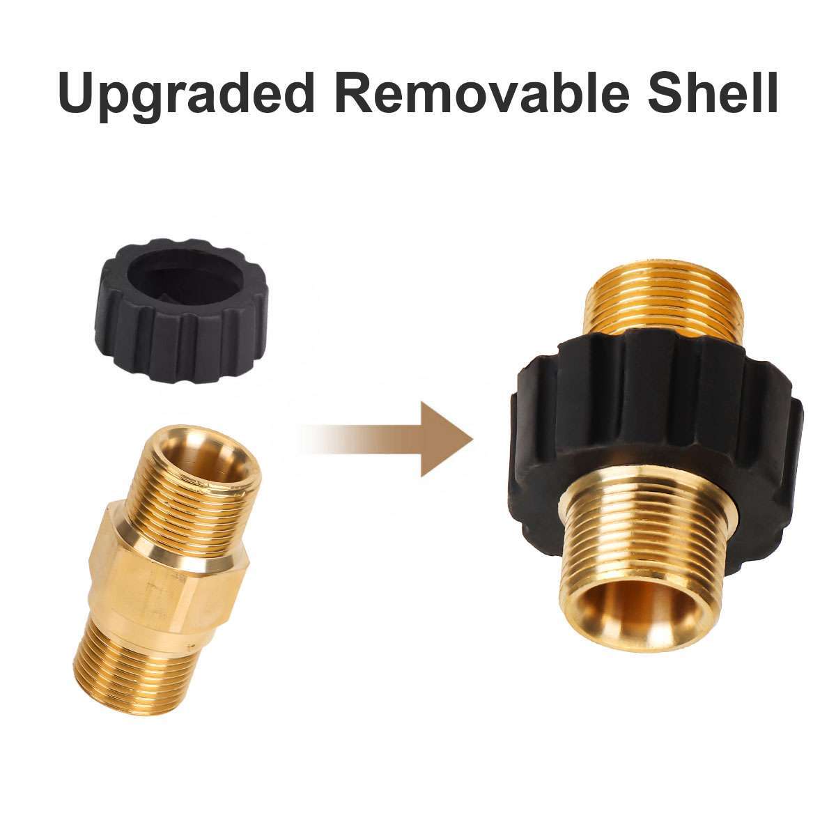 Brass Pressure Washer Connector Quick Connect Fitting M22-14mm Hose Adapter