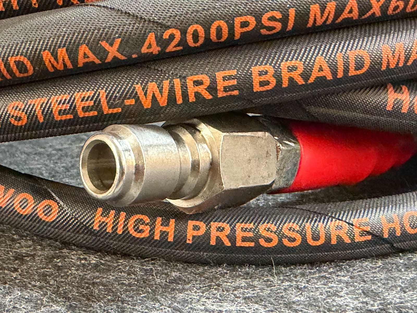 Heliwoo 25FT 1/4″ ID – 1/2″ OD 4200PSI Flexible Wire High Power Washer Hose