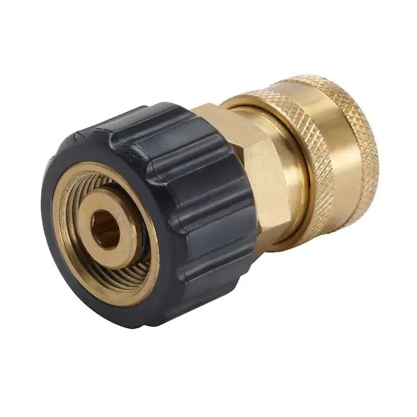 Quick Connect Adapter 3/8″ QC x Male M22 Outlet 4000-PSI Brass Pressure Washer