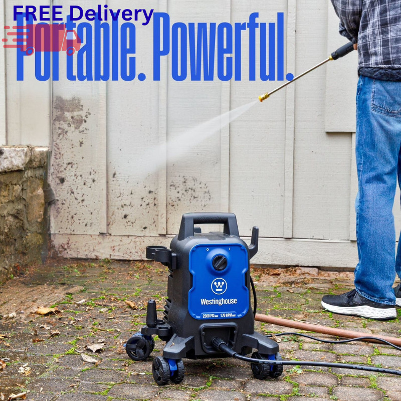 Westinghouse Electric Pressure Washer 2300 PSI 1.76 GPM 4-Wheel Compact Power
