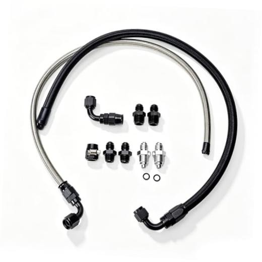 25Inch 6AN Power Steering Pump Hose Kit Compatible with Chevy C10 LS Swap