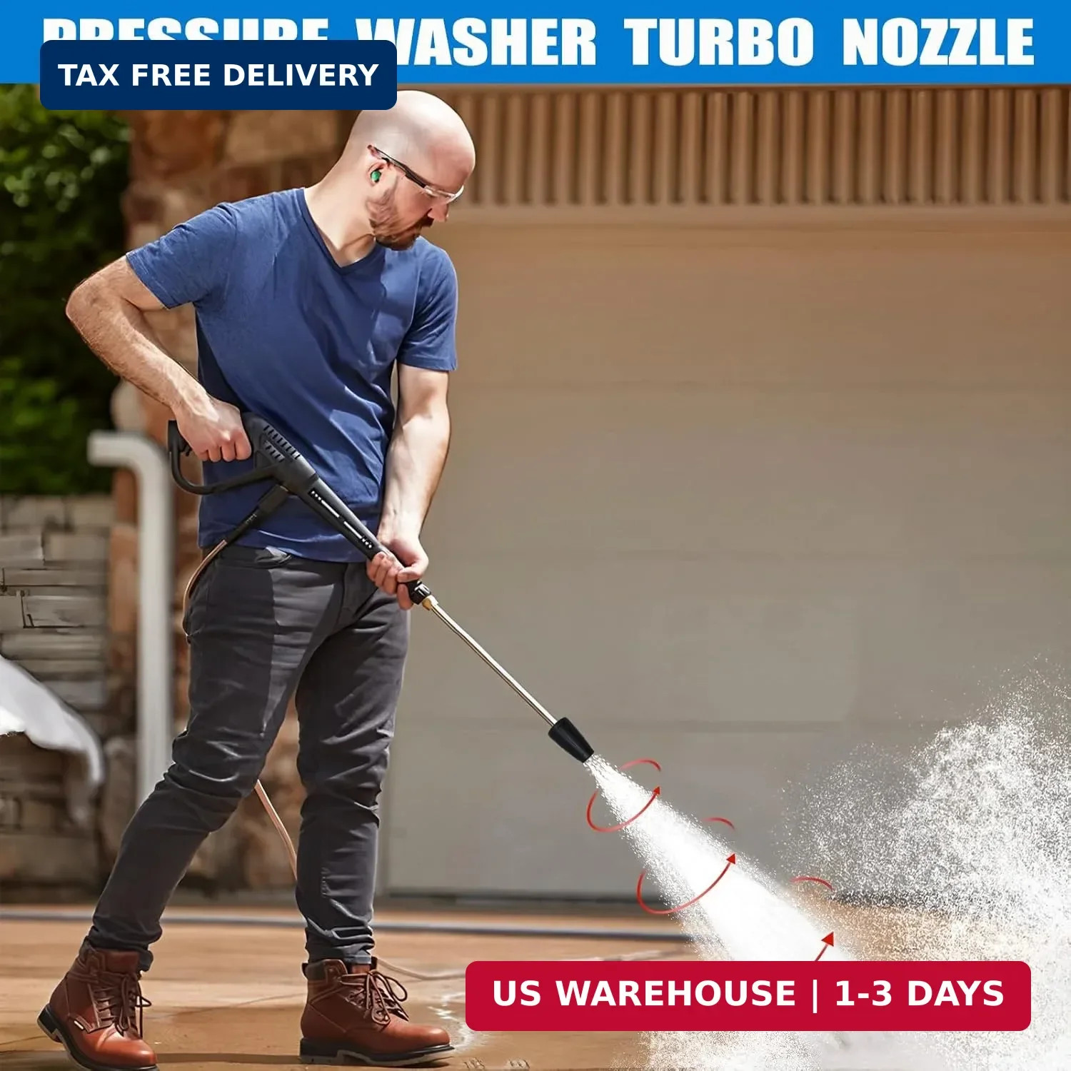 Weslymoo Pressure Washer Spray Nozzle, Power Washer Tips 4000 PSI Max Rotating w
