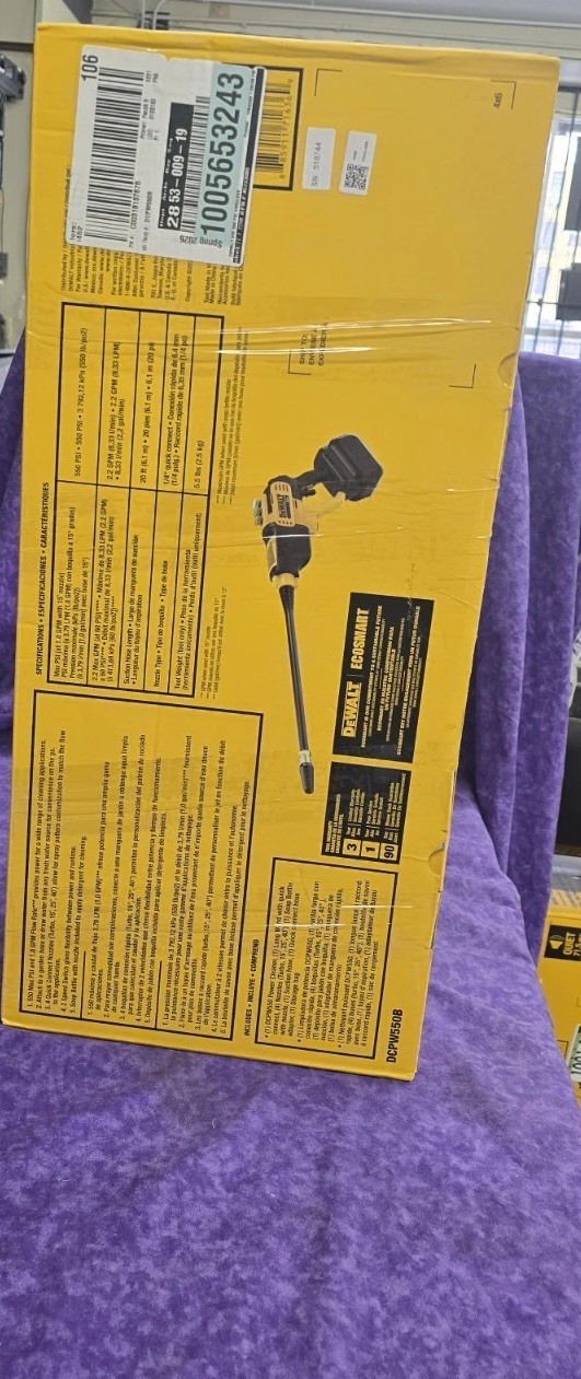 💥BRAND NEW SEALED💥DEWALT DCPW550B 20V 550 PSI POWER CLEANER PRESSURE WASHER