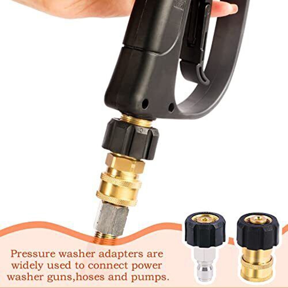 M22 14mm to 3/8 inch Quick Connect Adapter Kit for Pressure Washer