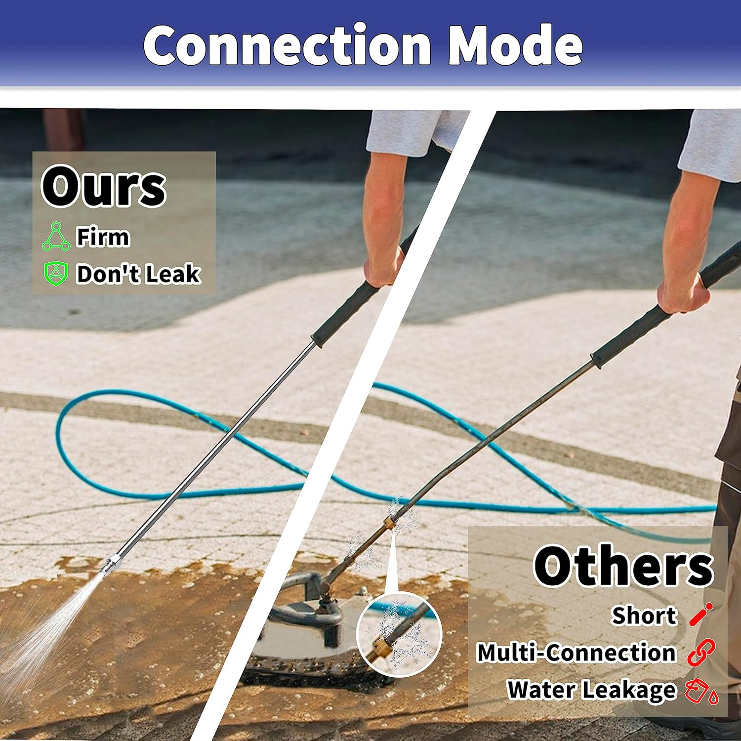 120 Inch(10Ft) Pressure Washer Extension Wand, Stainless Steel Pressure Washer W