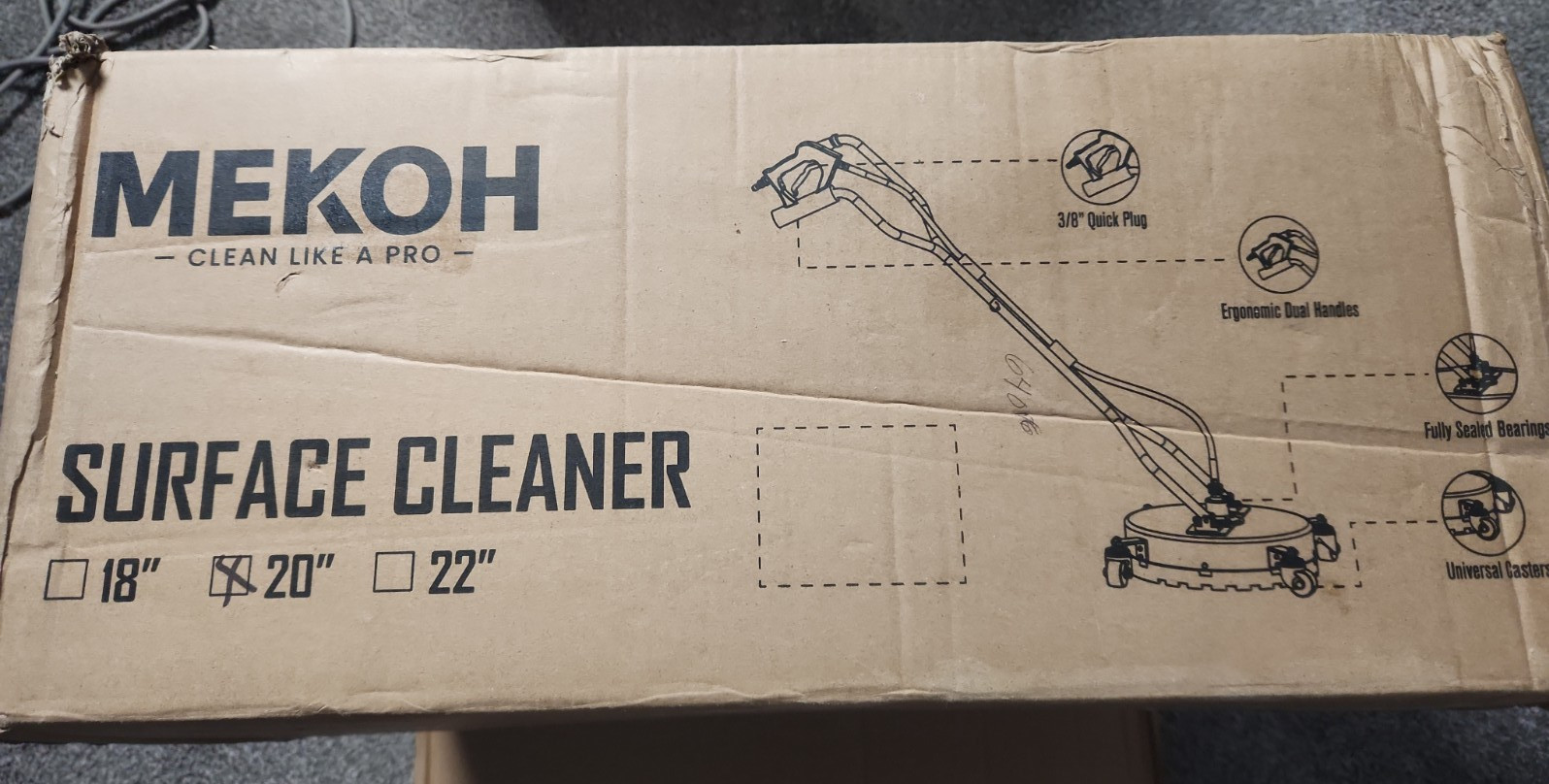 20″ Pressure Washer Surface Cleaner 4500 PSI Power Washer Attachment Open Box