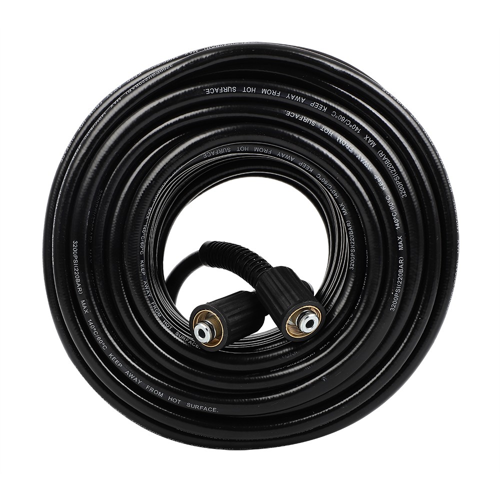 100Ft 3200 PSI Pressure Washer Hose with M22 to 3/8″ Quick Connect Adapter