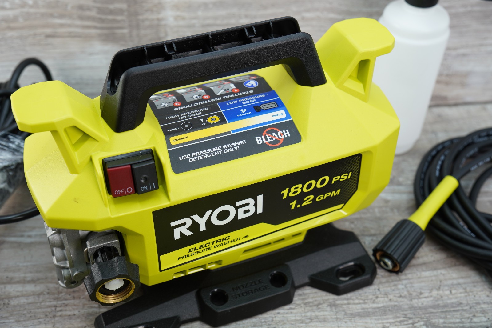 RYOBI 1.2GPM Electric Pressure Washer (1800 PSI) RY141803