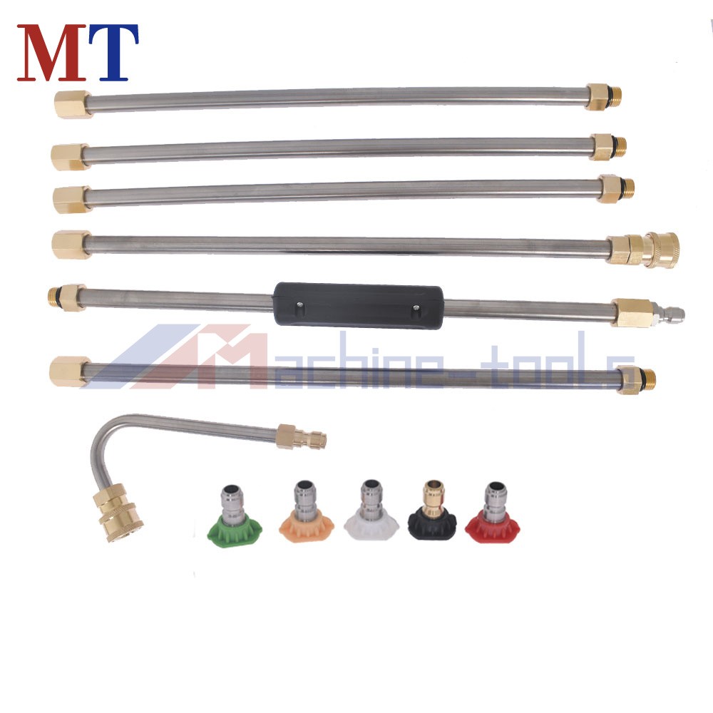 High Pressure 4000PSI Washer Extension Wand Set 5 Cleaner Nozzle And Hose Kit