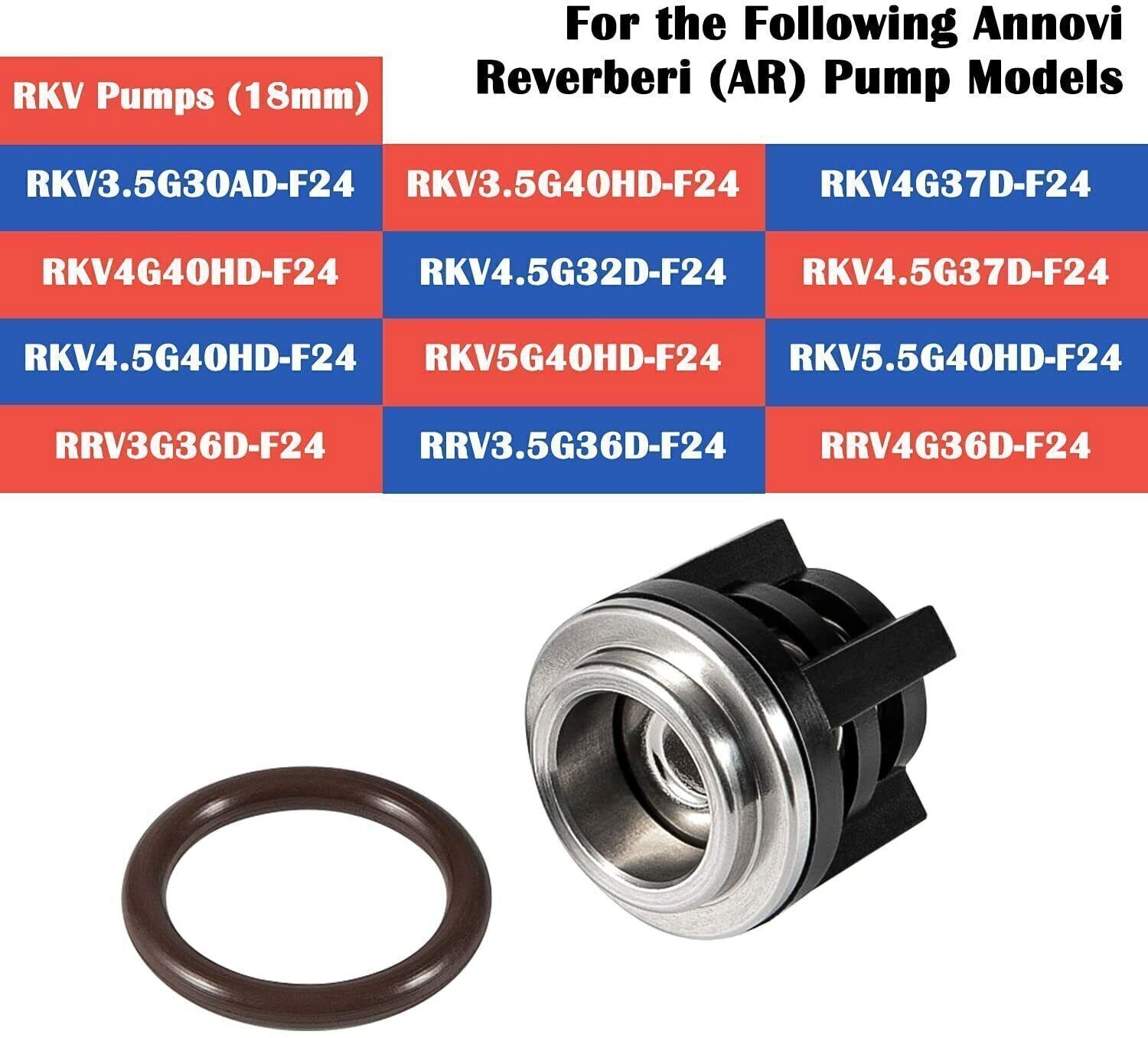 AR1828 Check Valve Kit for Annovi Reverberi RRV RKV RKW RKA Mi-T-M 70 Model 18mm